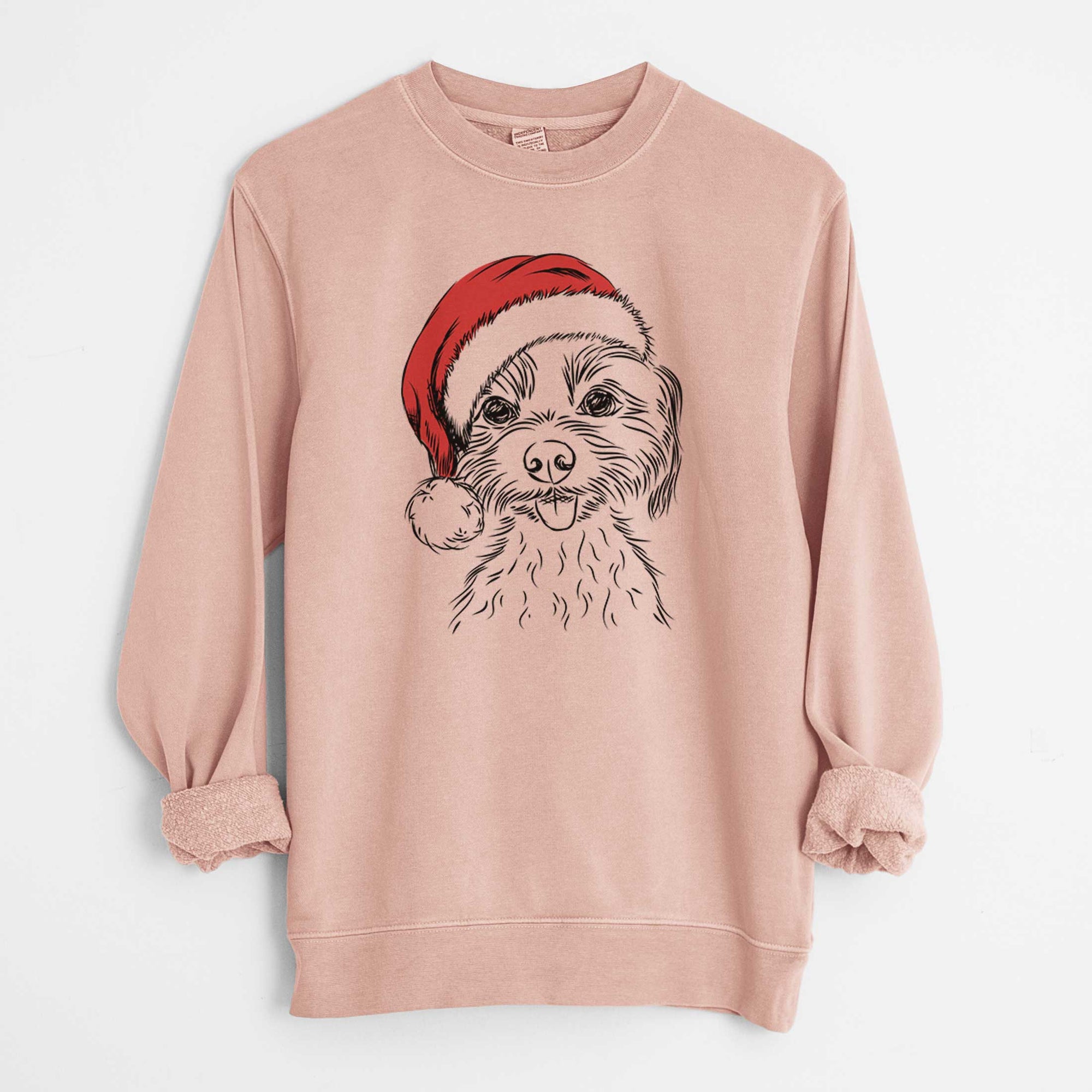 Santa Mater the Yorkshire Terrier - Unisex Pigment Dyed Crew Sweatshirt