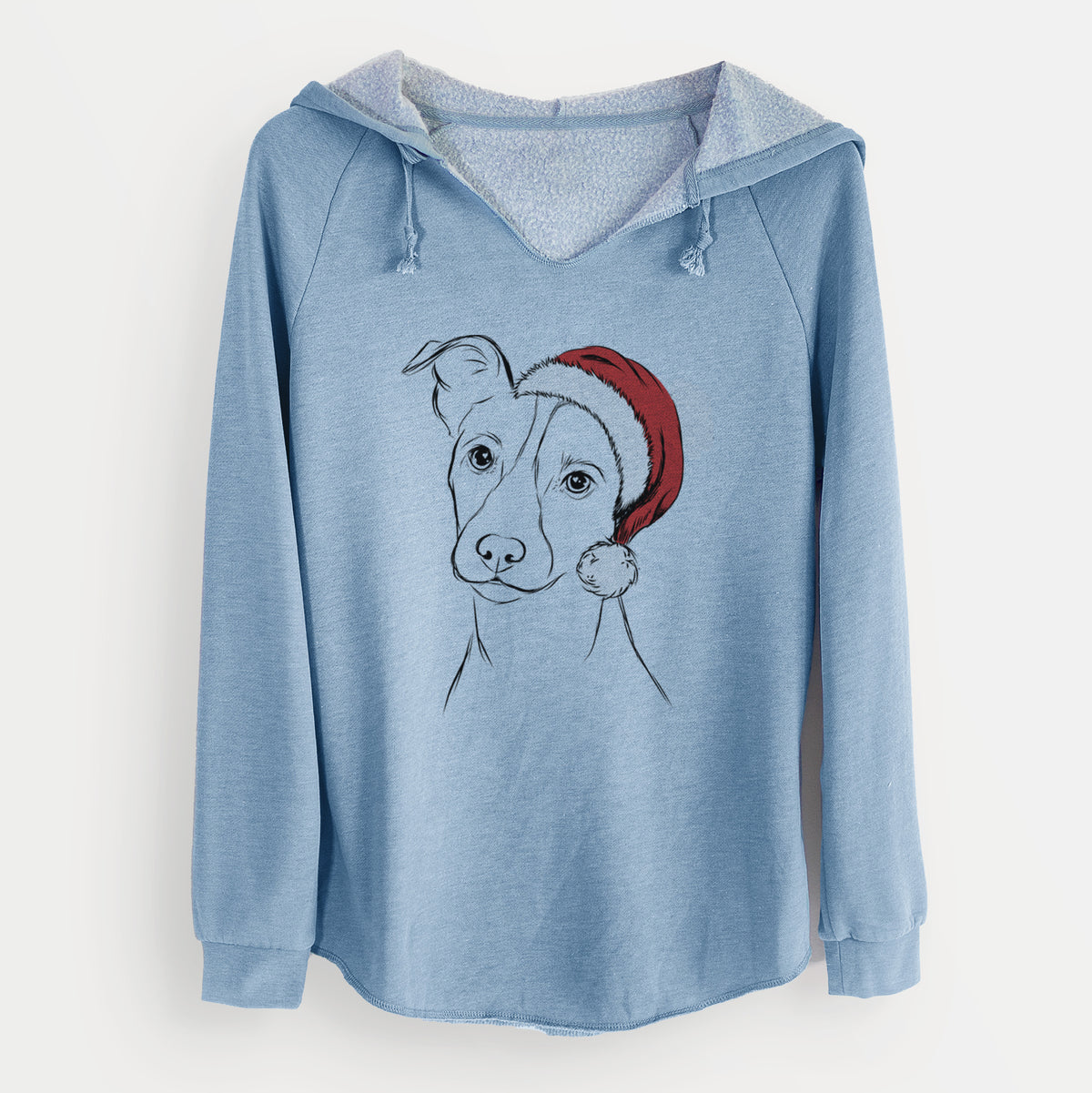 Santa Max the Jack Russell Terrier - Cali Wave Hooded Sweatshirt