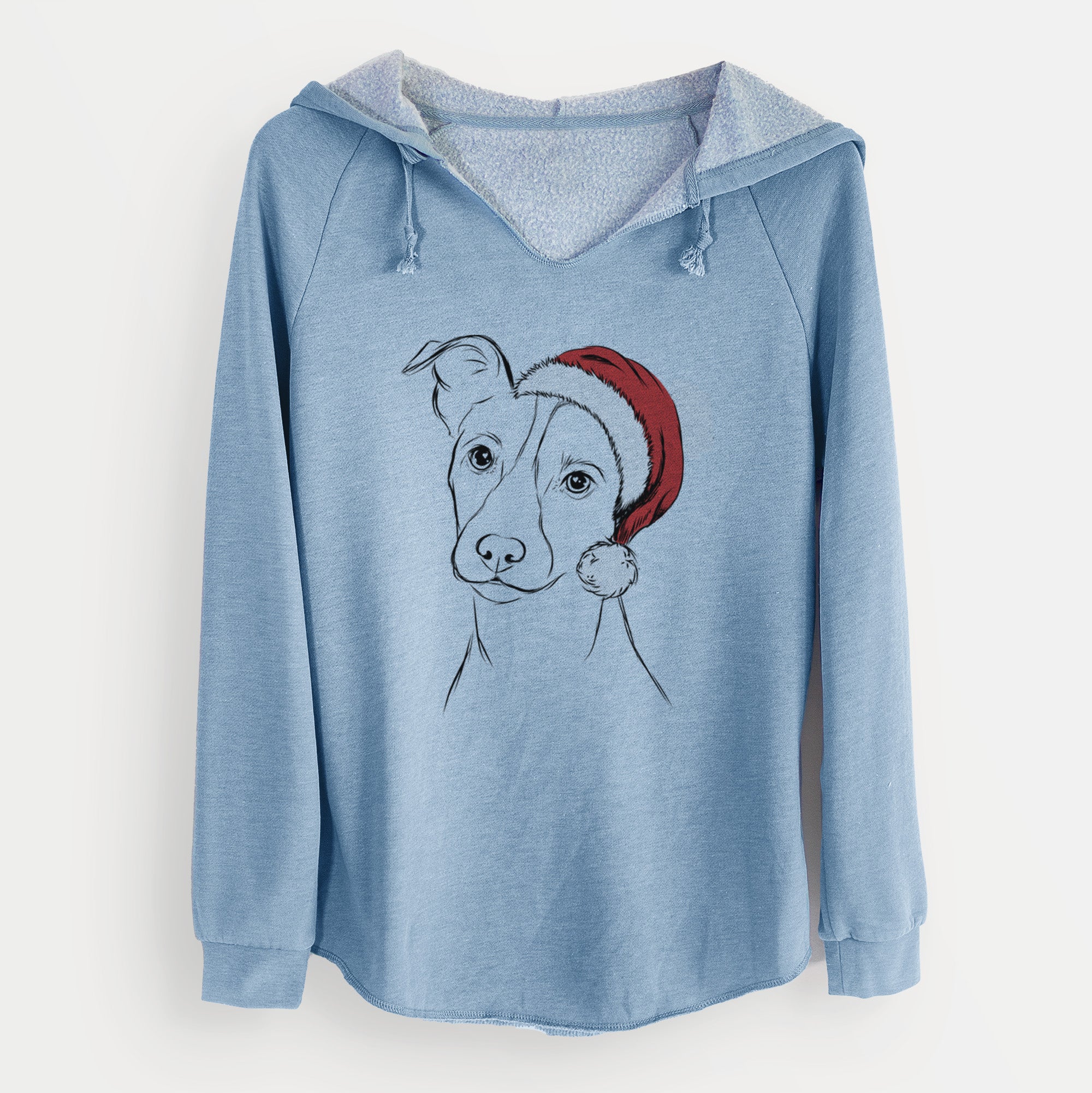 Santa Max the Jack Russell Terrier - Cali Wave Hooded Sweatshirt