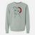 Santa Max the Jack Russell Terrier - Unisex Pigment Dyed Crew Sweatshirt