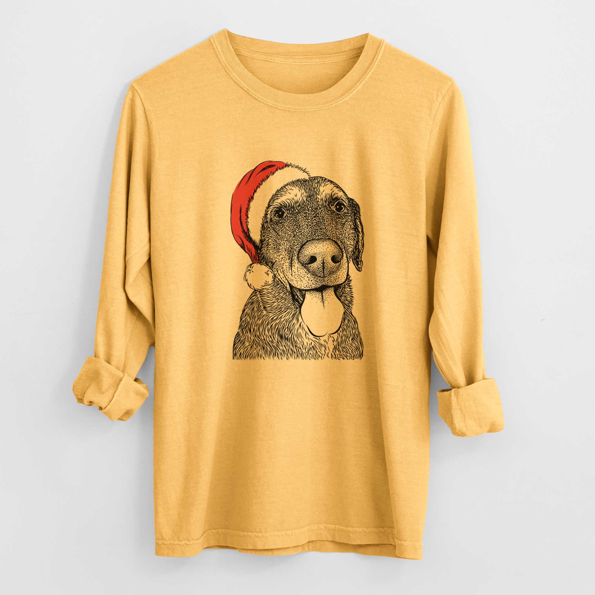 Santa Max the Labrador Retriever - Heavyweight 100% Cotton Long Sleeve