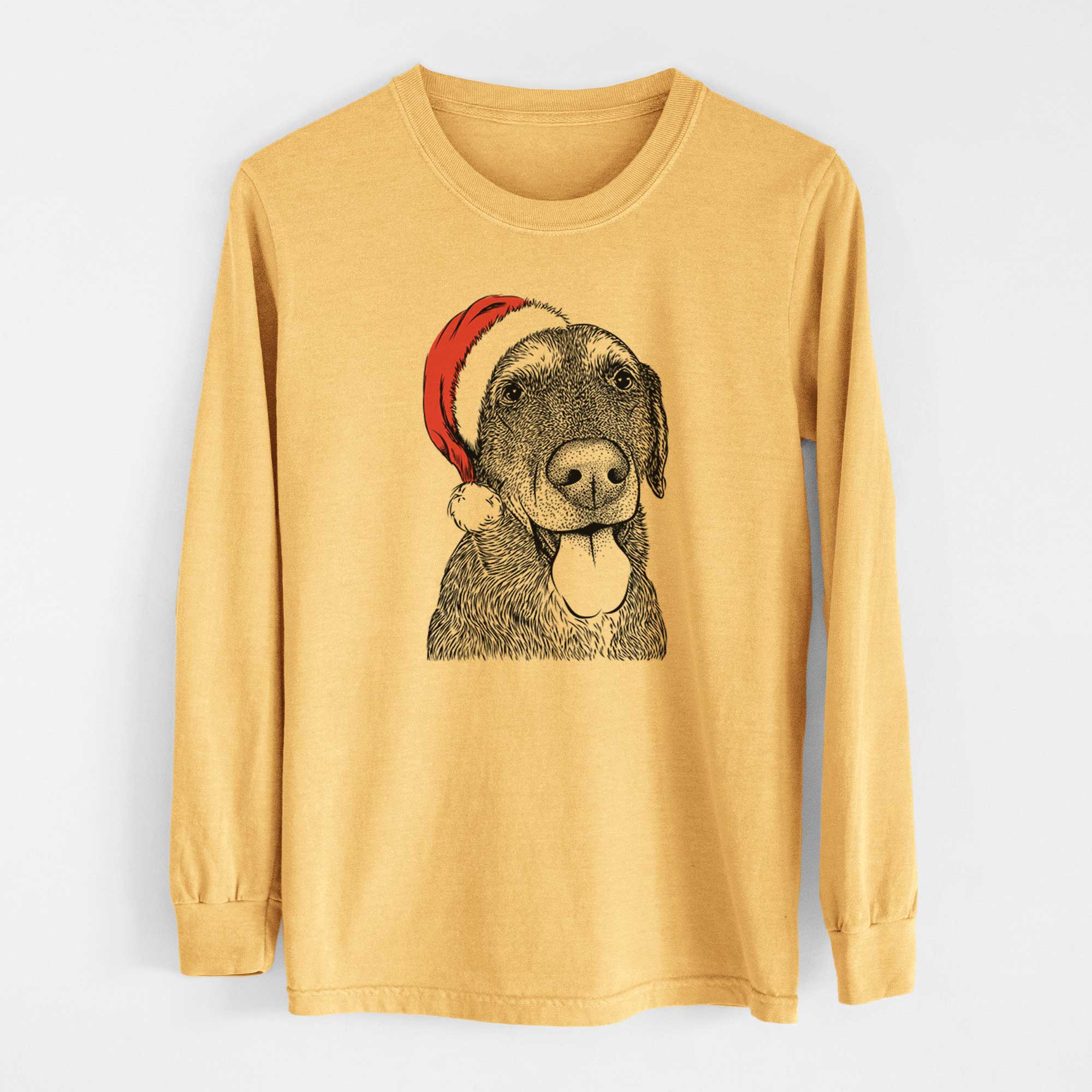 Santa Max the Labrador Retriever - Heavyweight 100% Cotton Long Sleeve