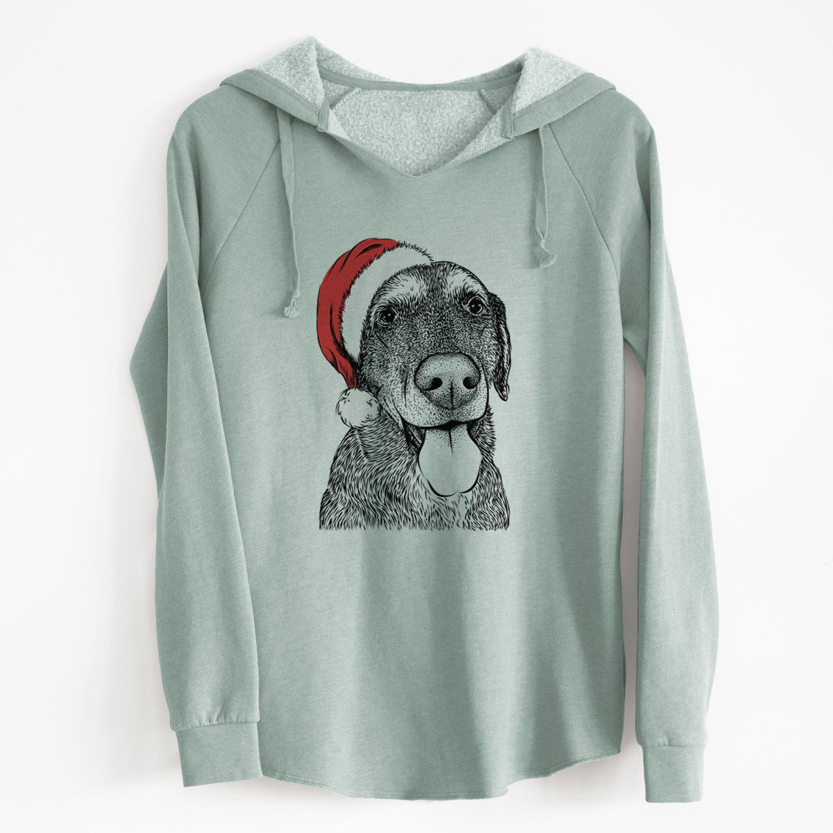 Santa Max the Labrador Retriever - Cali Wave Hooded Sweatshirt