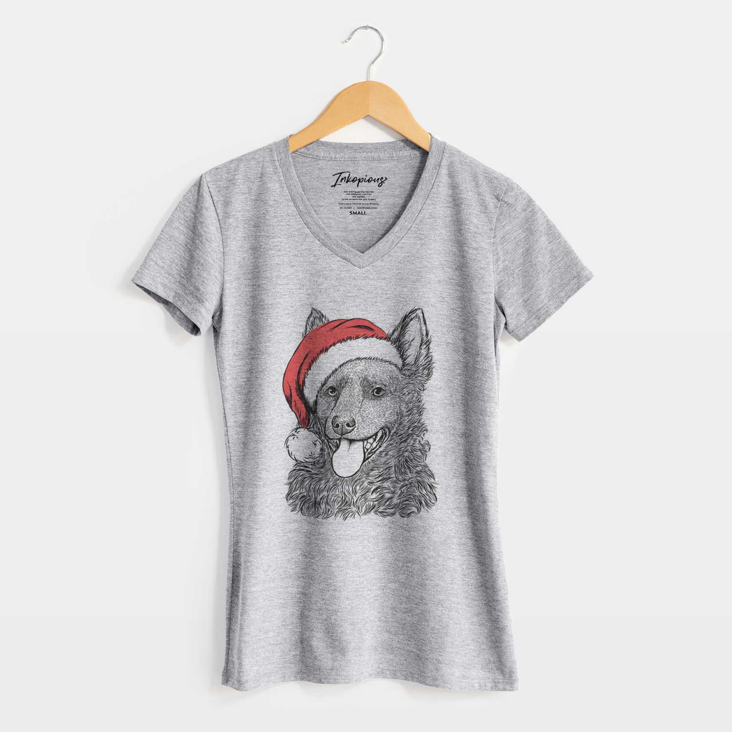 Santa Maximo the Mudi - Women's V-neck Shirt