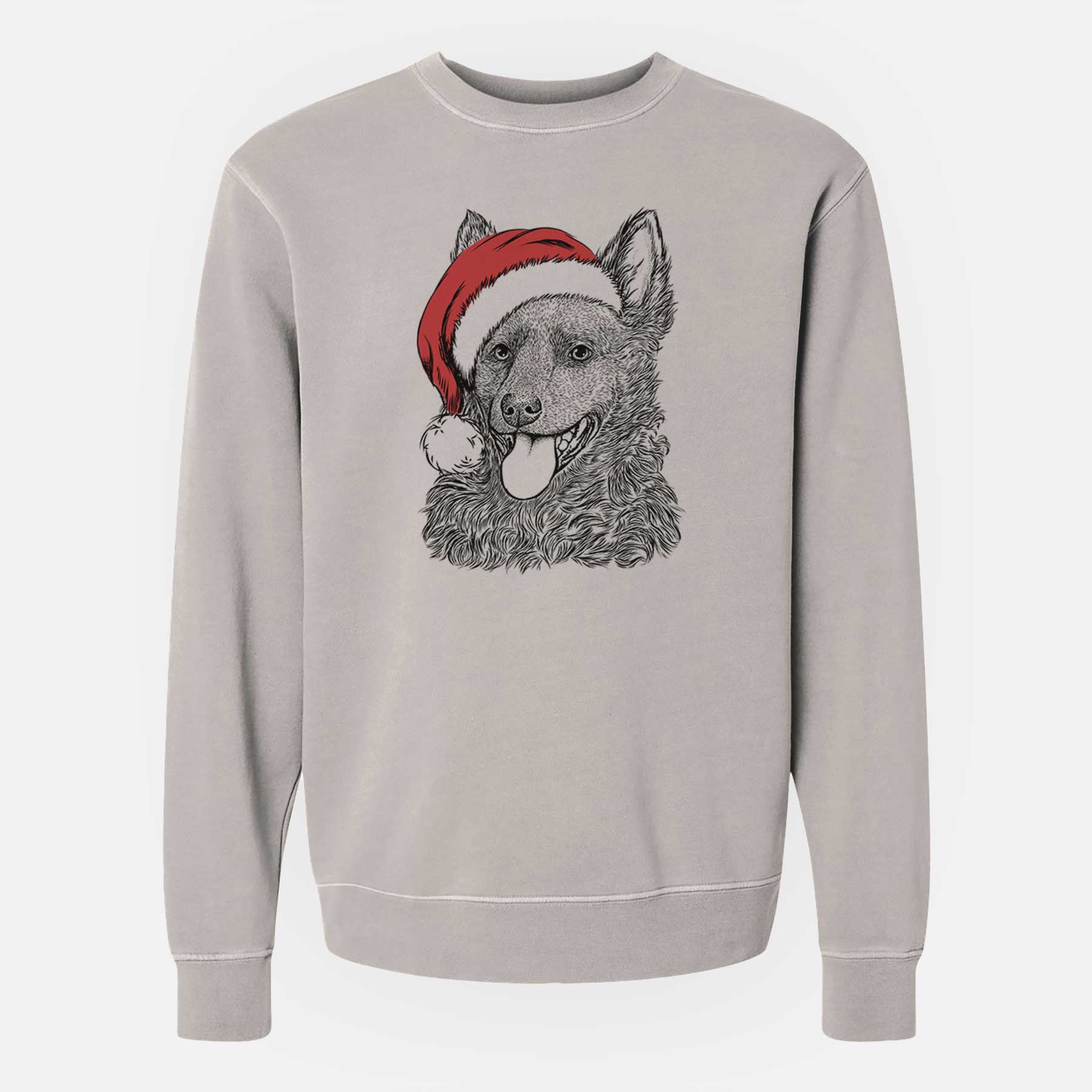 Santa Maximo the Mudi - Unisex Pigment Dyed Crew Sweatshirt