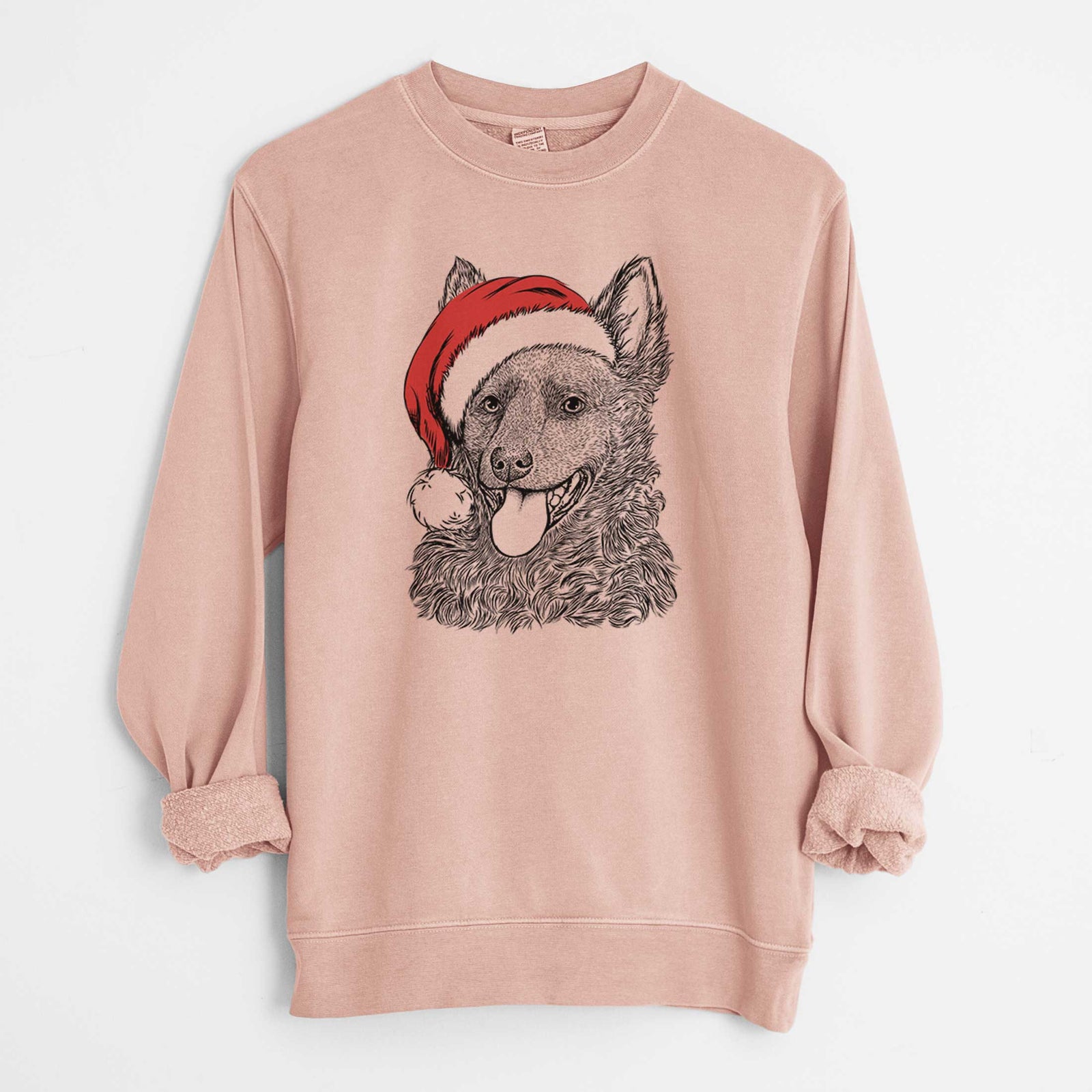 Santa Maximo the Mudi - Unisex Pigment Dyed Crew Sweatshirt