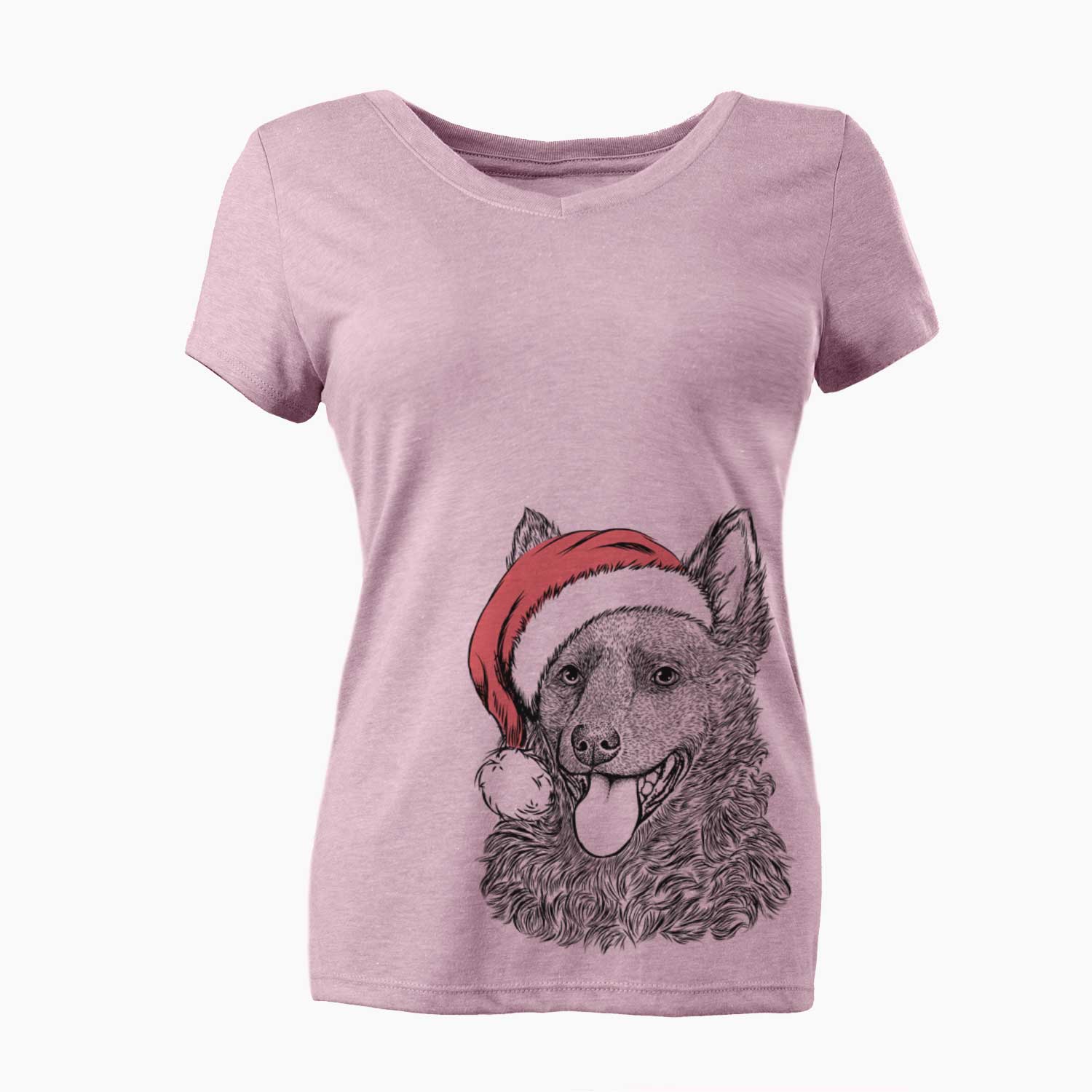 Santa Maximo the Mudi - Women's V-neck Shirt