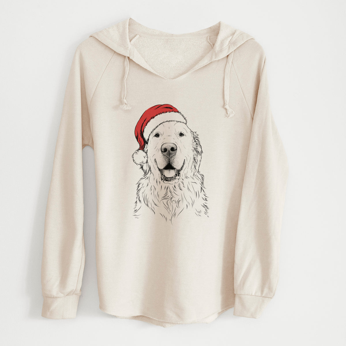 Santa Maximus the Golden Retriever - Cali Wave Hooded Sweatshirt