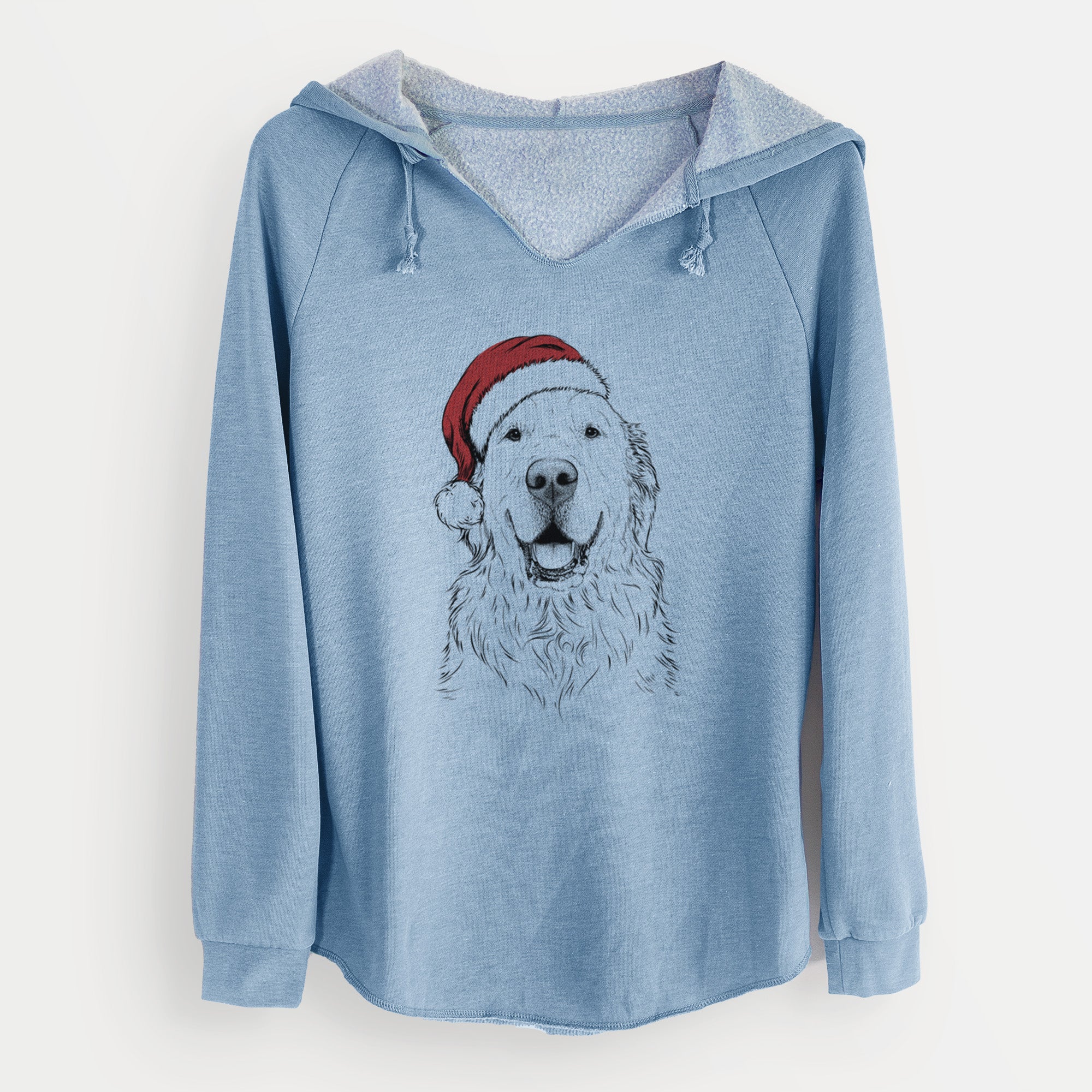 Santa Maximus the Golden Retriever - Cali Wave Hooded Sweatshirt