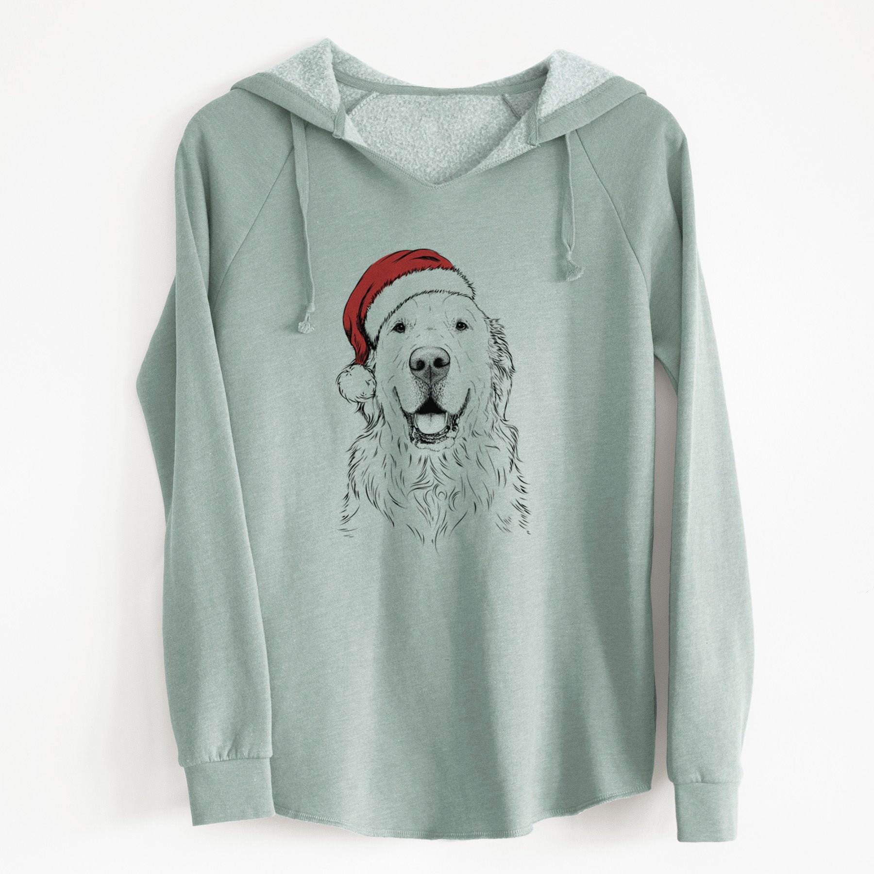 Santa Maximus the Golden Retriever - Cali Wave Hooded Sweatshirt