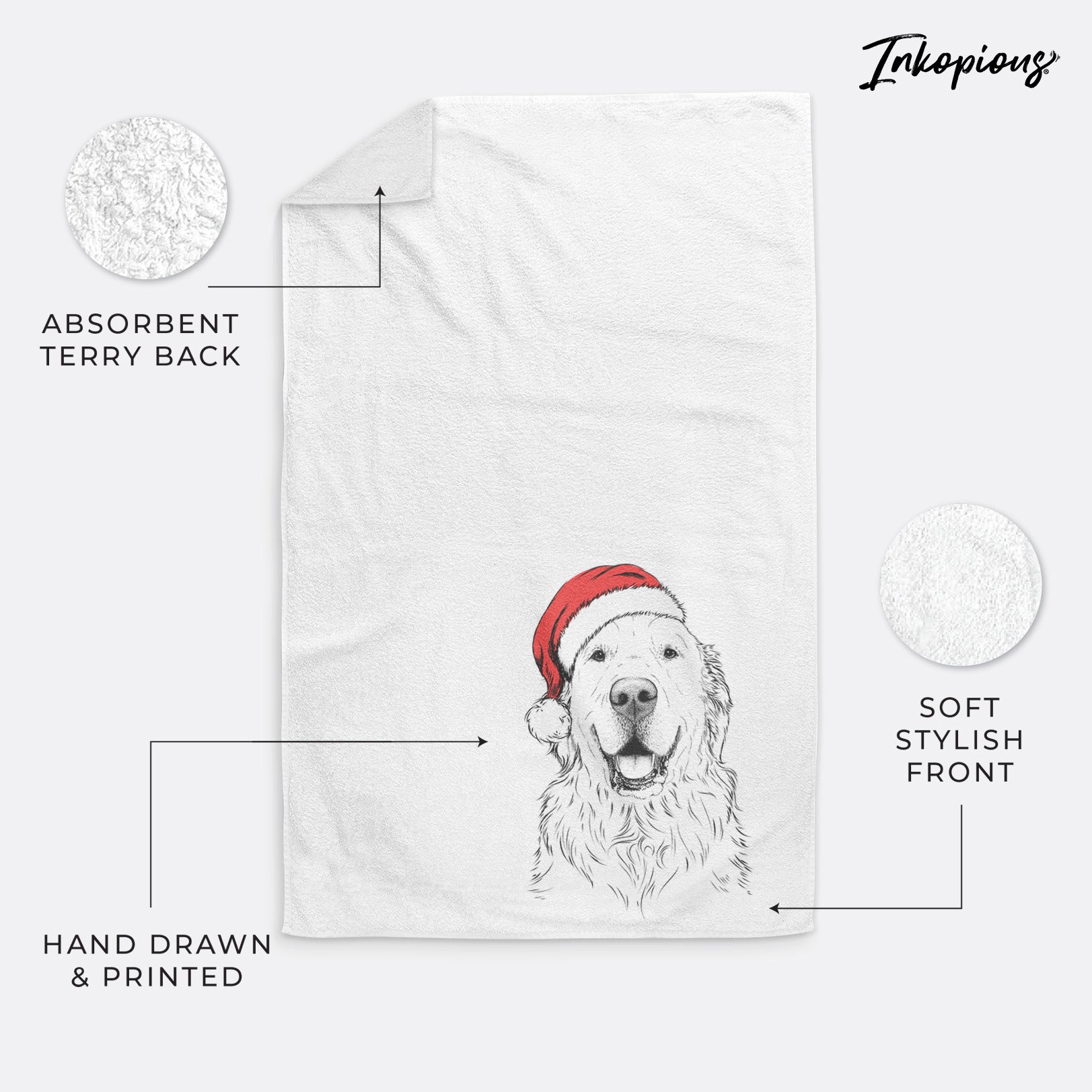 Maximus the Golden Retriever Decorative Hand Towel