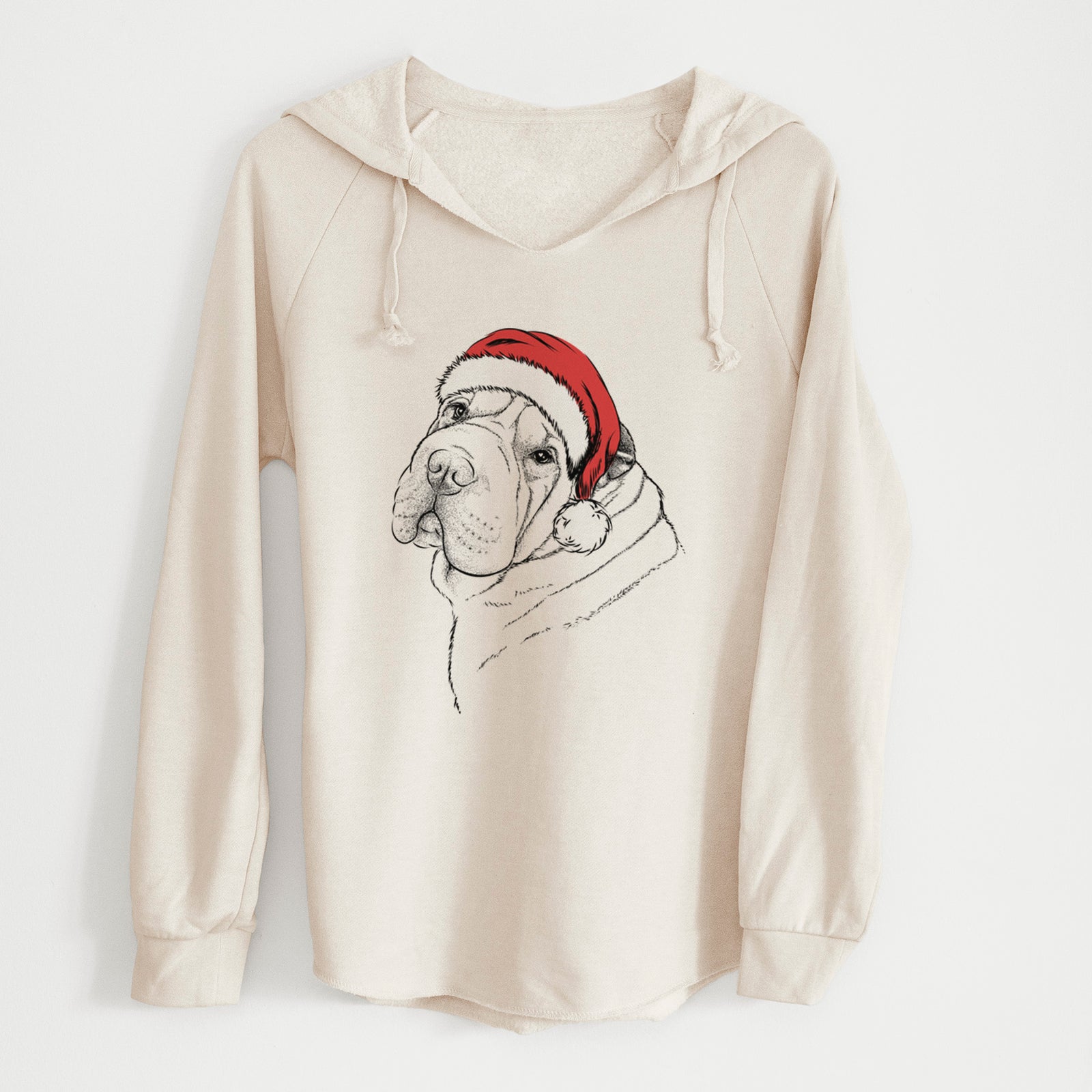 Santa Maximus the Shar Pei - Cali Wave Hooded Sweatshirt