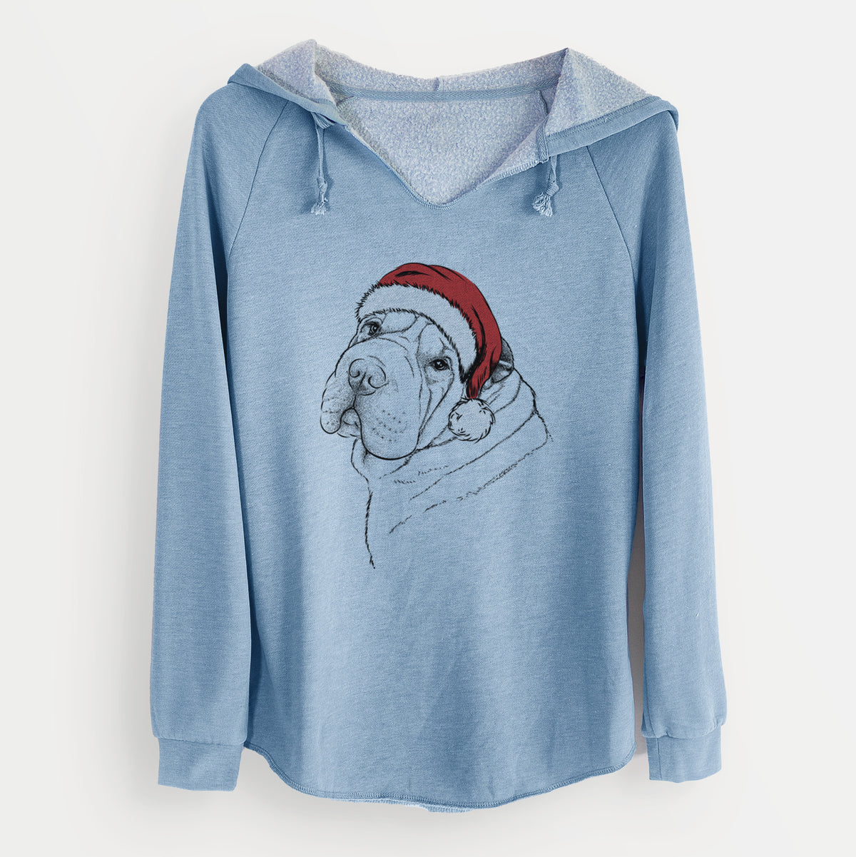 Santa Maximus the Shar Pei - Cali Wave Hooded Sweatshirt
