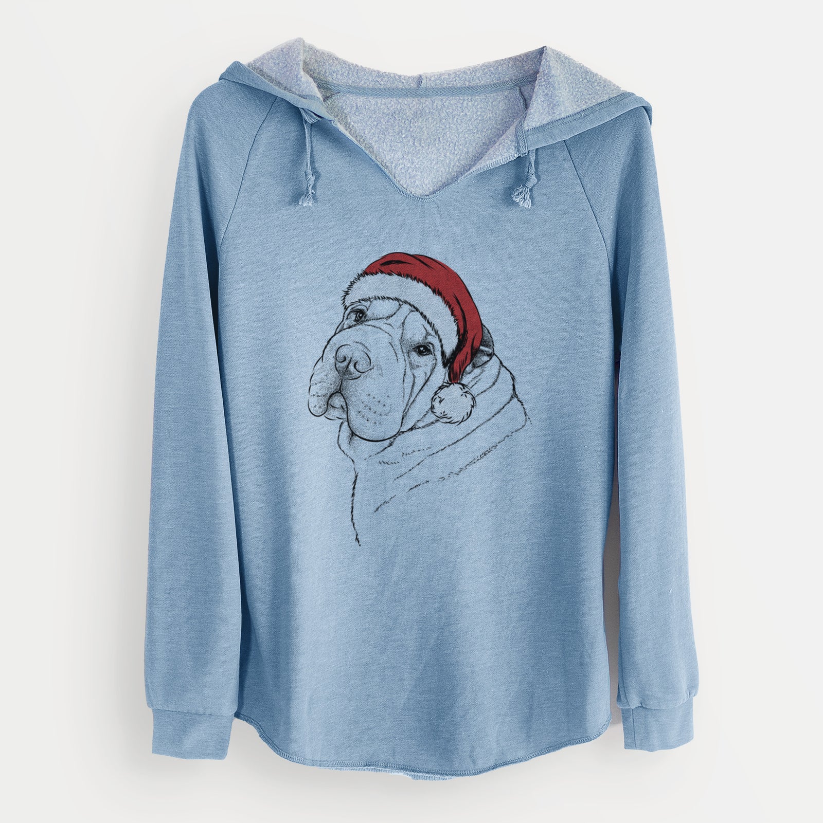 Santa Maximus the Shar Pei - Cali Wave Hooded Sweatshirt