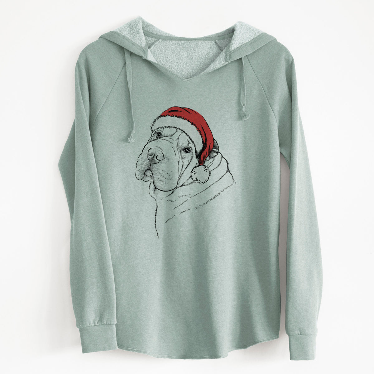 Santa Maximus the Shar Pei - Cali Wave Hooded Sweatshirt