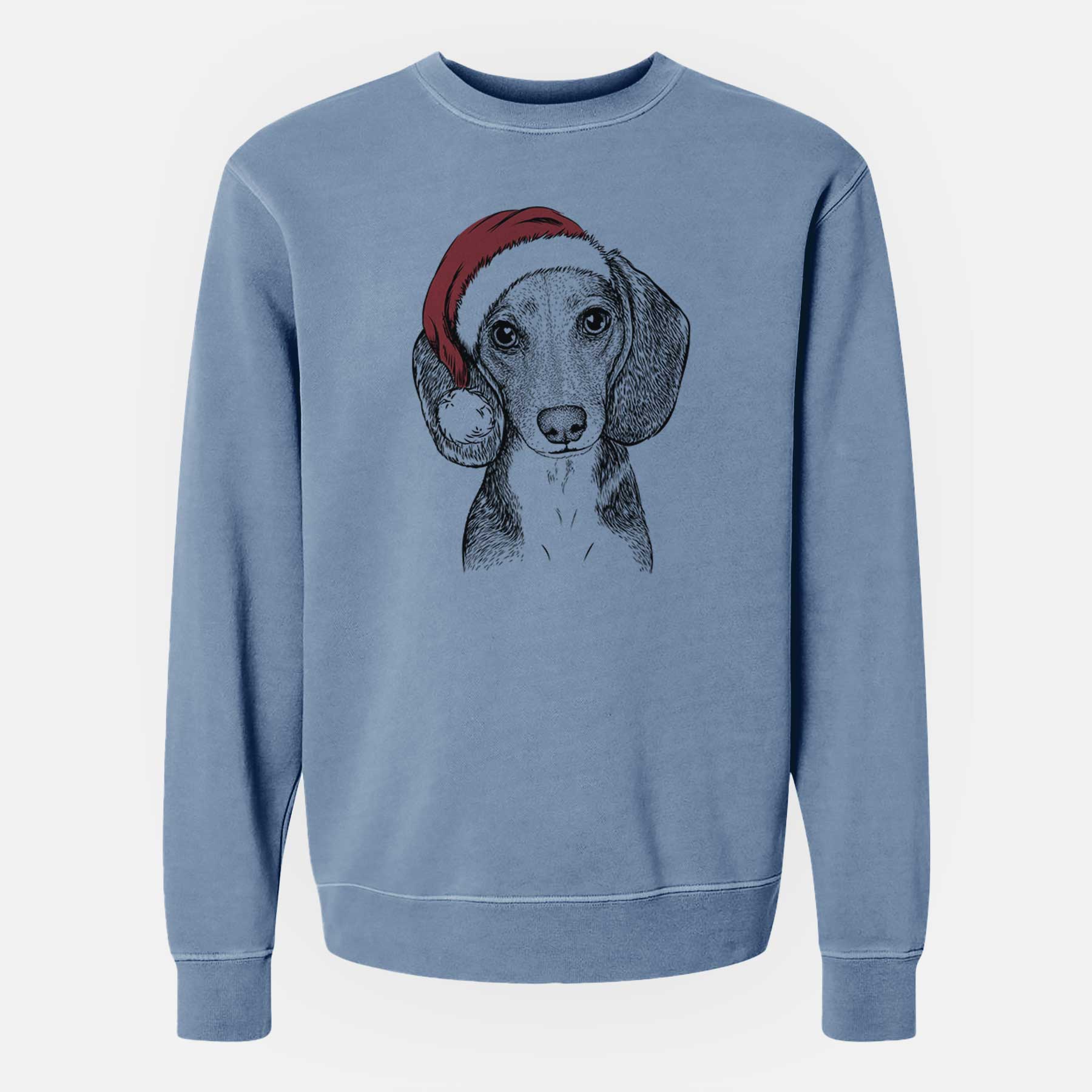 Santa Mayor Andy the Beagle - Unisex Pigment Dyed Crew Sweatshirt