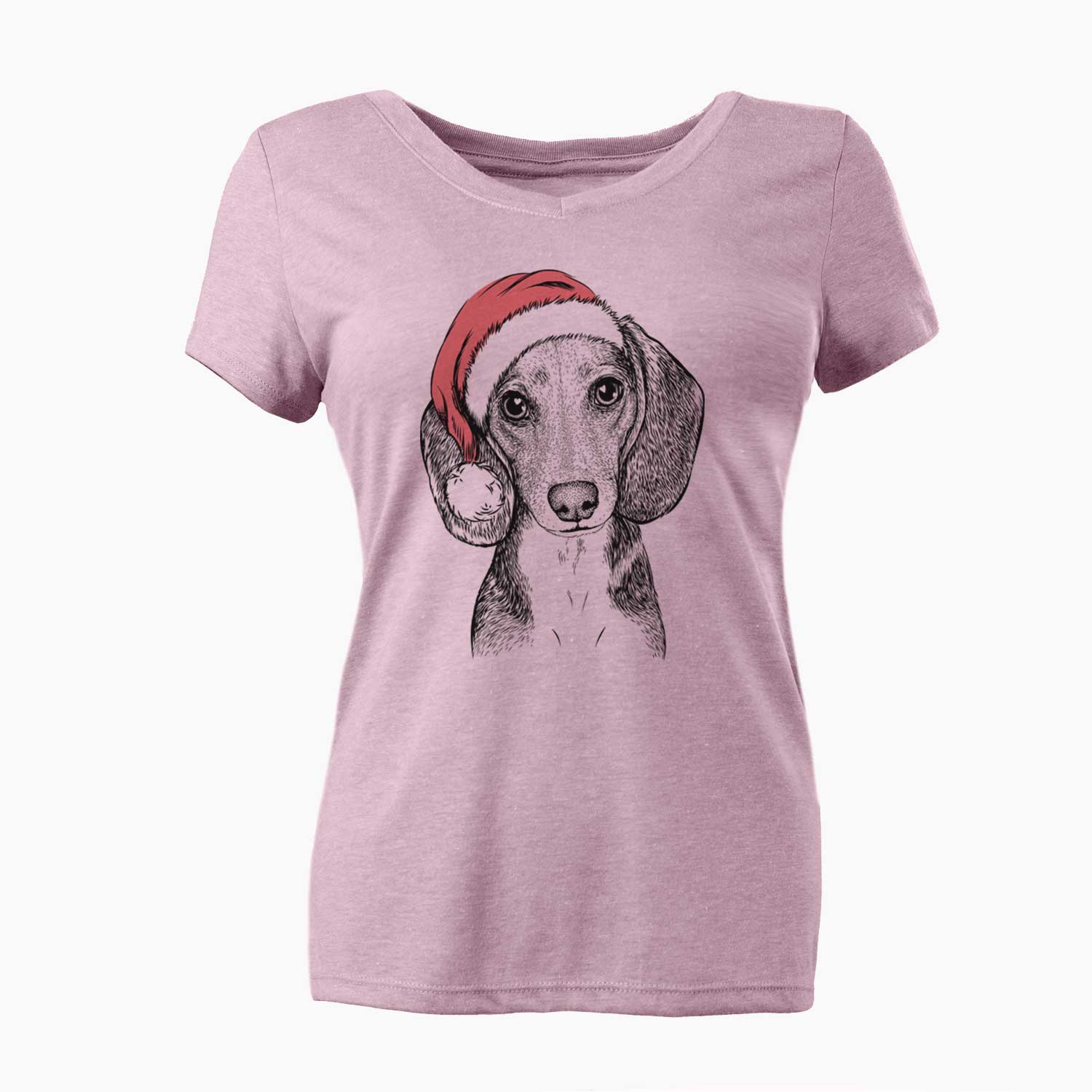 Santa Mayor Andy the Beagle - Women's V-neck Shirt