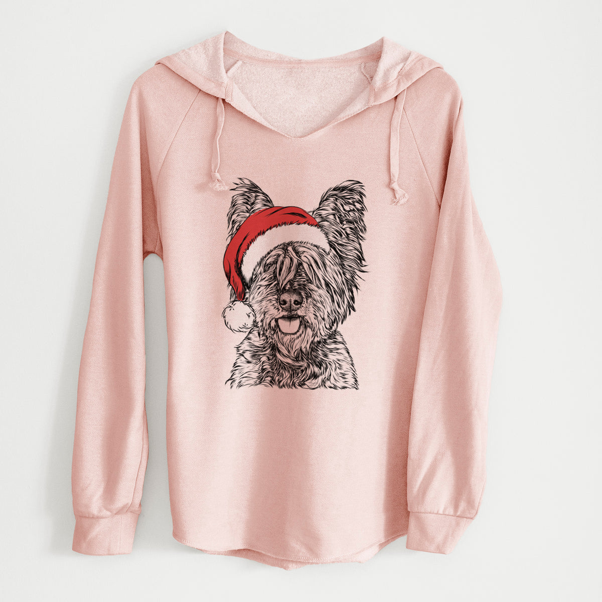 Santa McDuff the Cairn Terrier - Cali Wave Hooded Sweatshirt