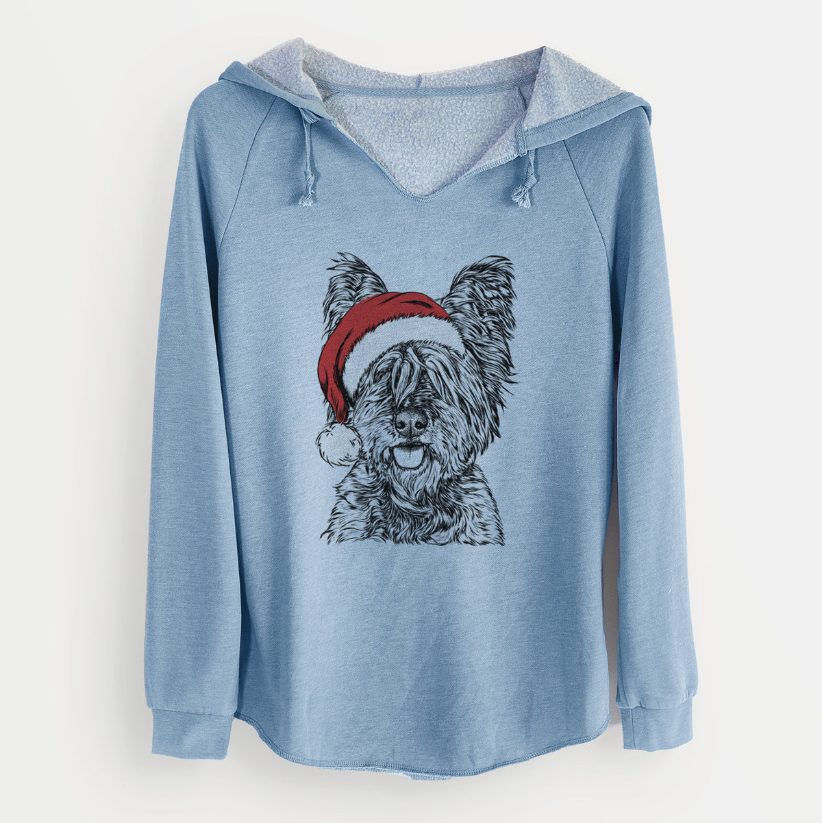 Santa McDuff the Cairn Terrier - Cali Wave Hooded Sweatshirt