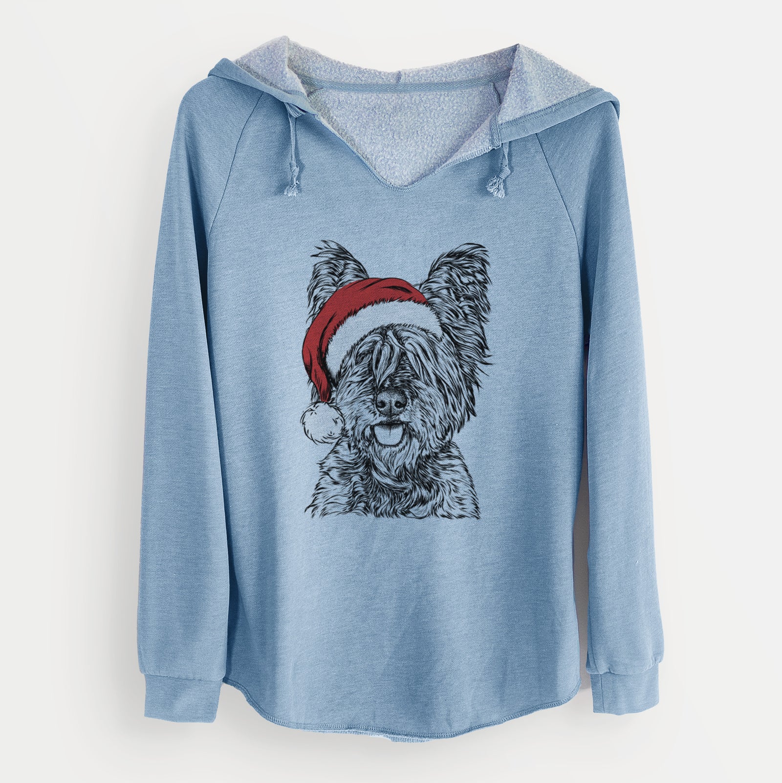 Santa McDuff the Cairn Terrier - Cali Wave Hooded Sweatshirt