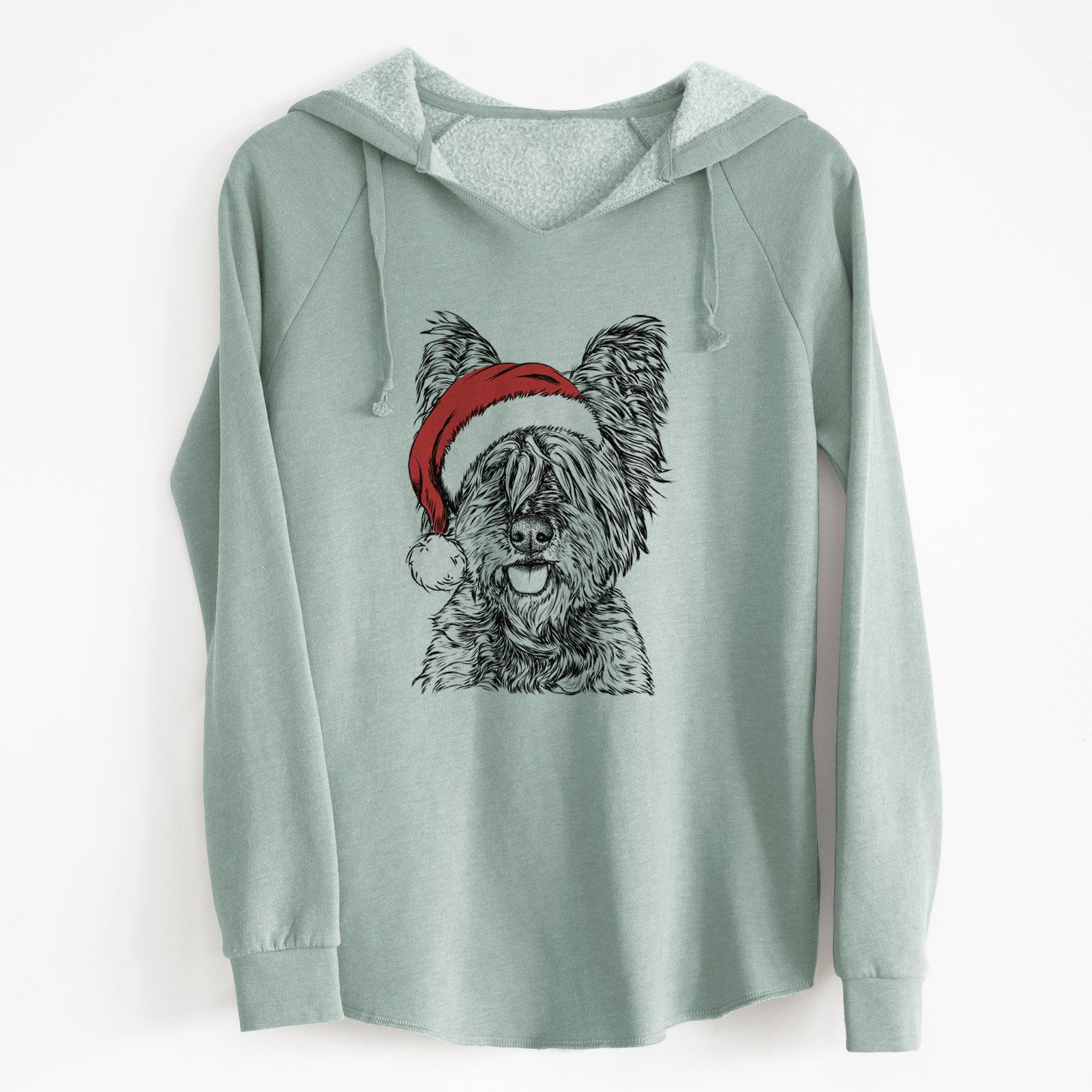 Santa McDuff the Cairn Terrier - Cali Wave Hooded Sweatshirt