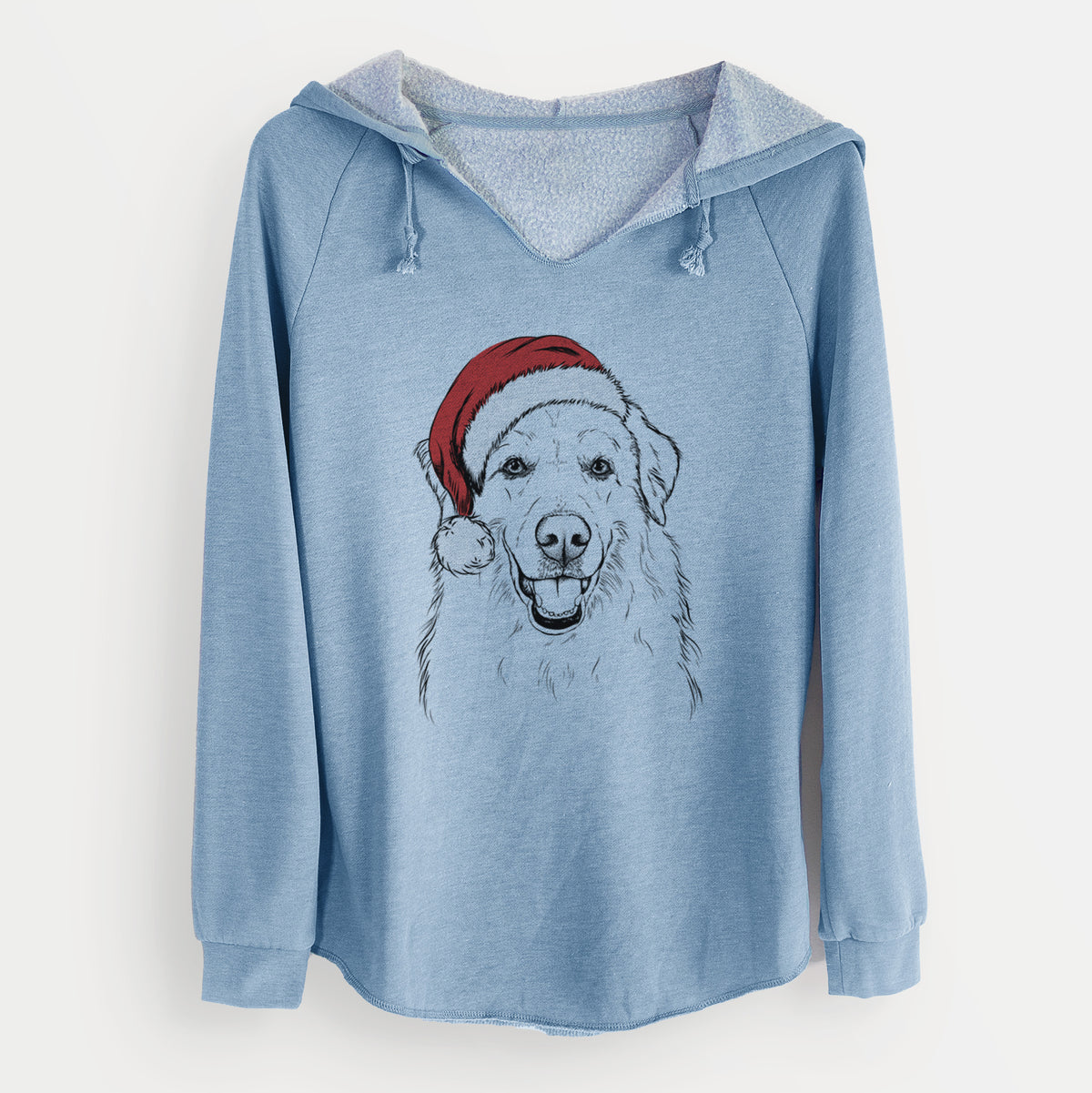 Santa Meg the Great Pyrenees - Cali Wave Hooded Sweatshirt