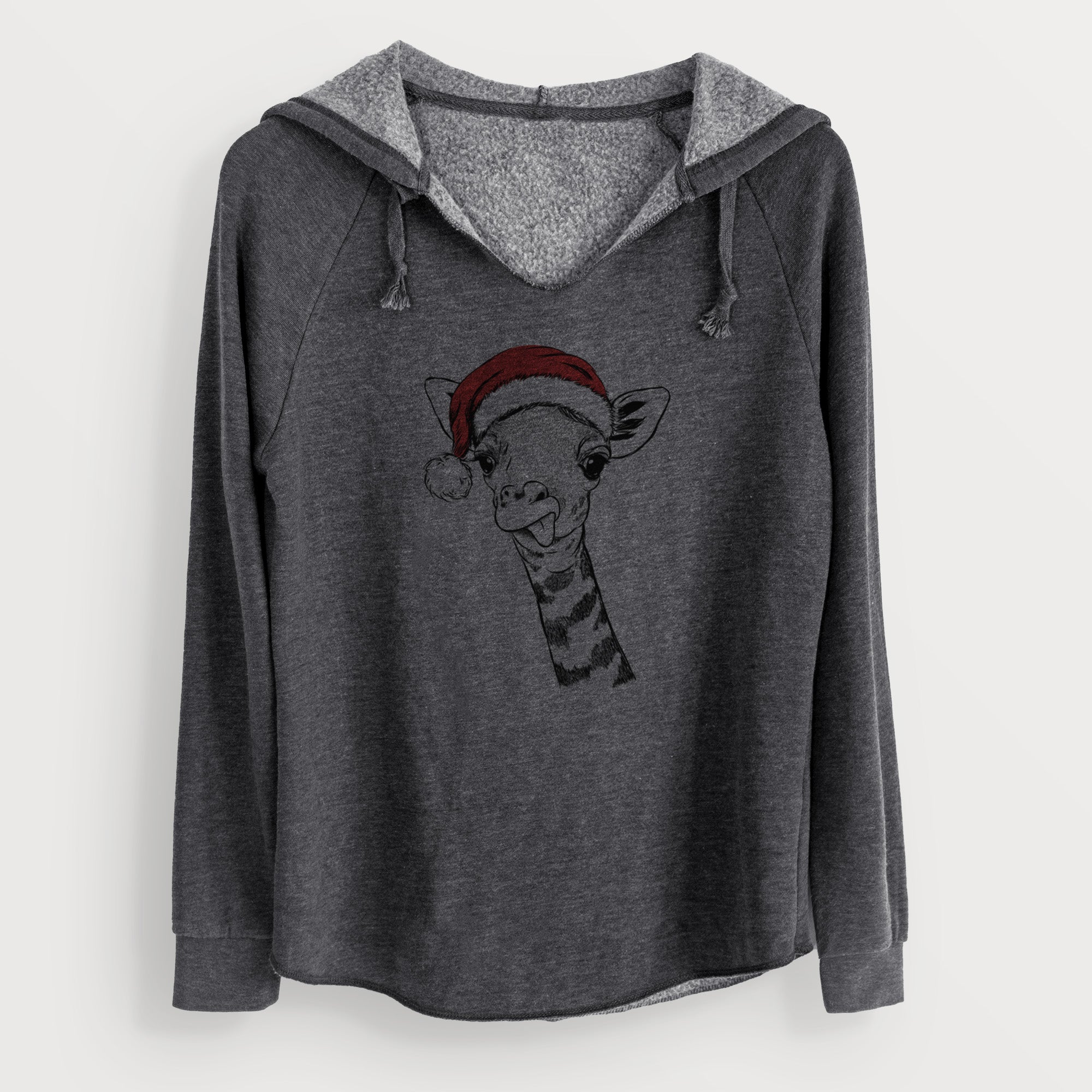 Santa Mel the Baby Giraffe - Cali Wave Hooded Sweatshirt