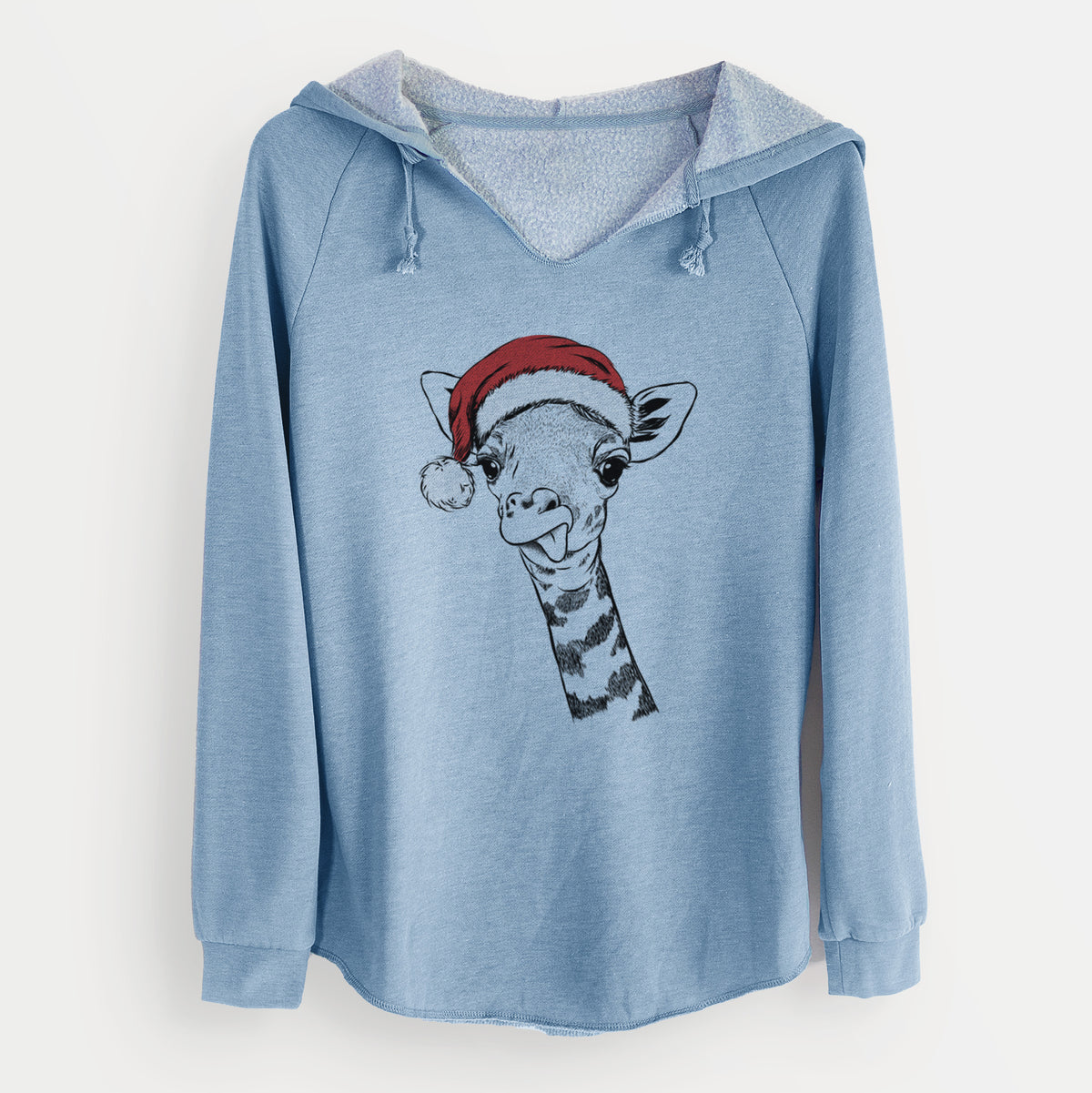 Santa Mel the Baby Giraffe - Cali Wave Hooded Sweatshirt