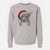 Santa Mercy the Pitbull - Unisex Pigment Dyed Crew Sweatshirt