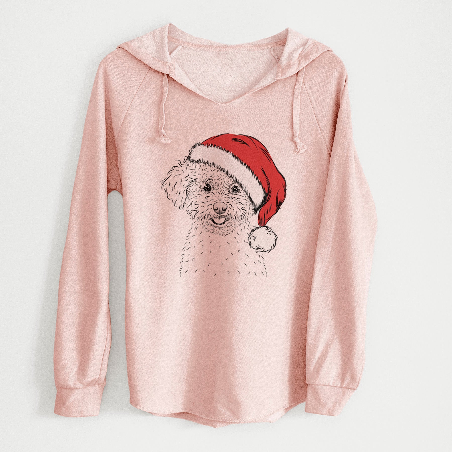 Santa Mickey the Bichon Frise - Cali Wave Hooded Sweatshirt