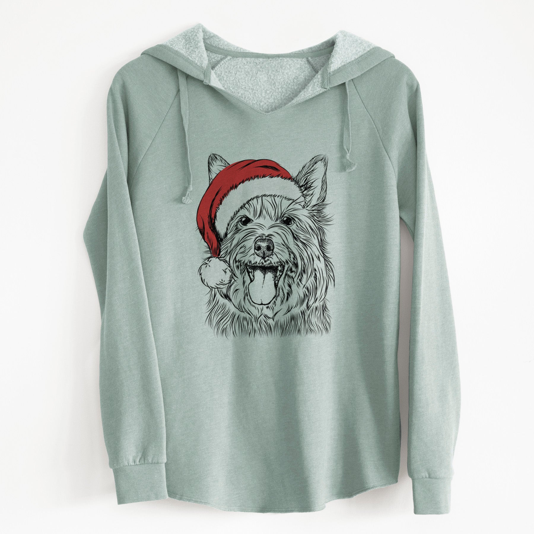 Santa Middy the Australian Terrier - Cali Wave Hooded Sweatshirt