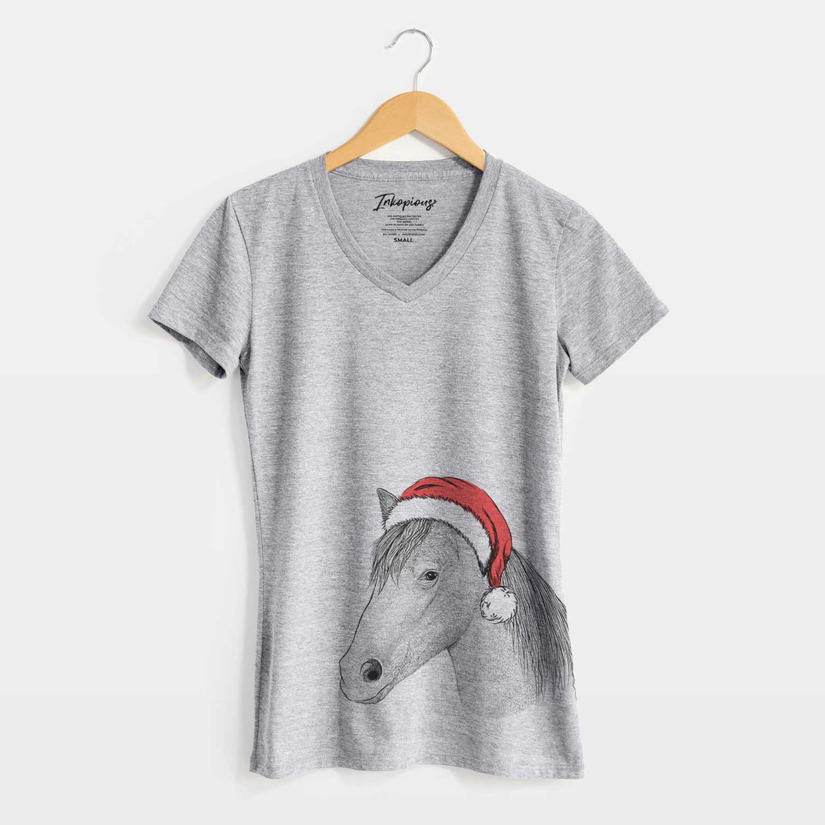 Santa Midnight the Missouri Foxtrotter Horse - Women's V-neck Shirt
