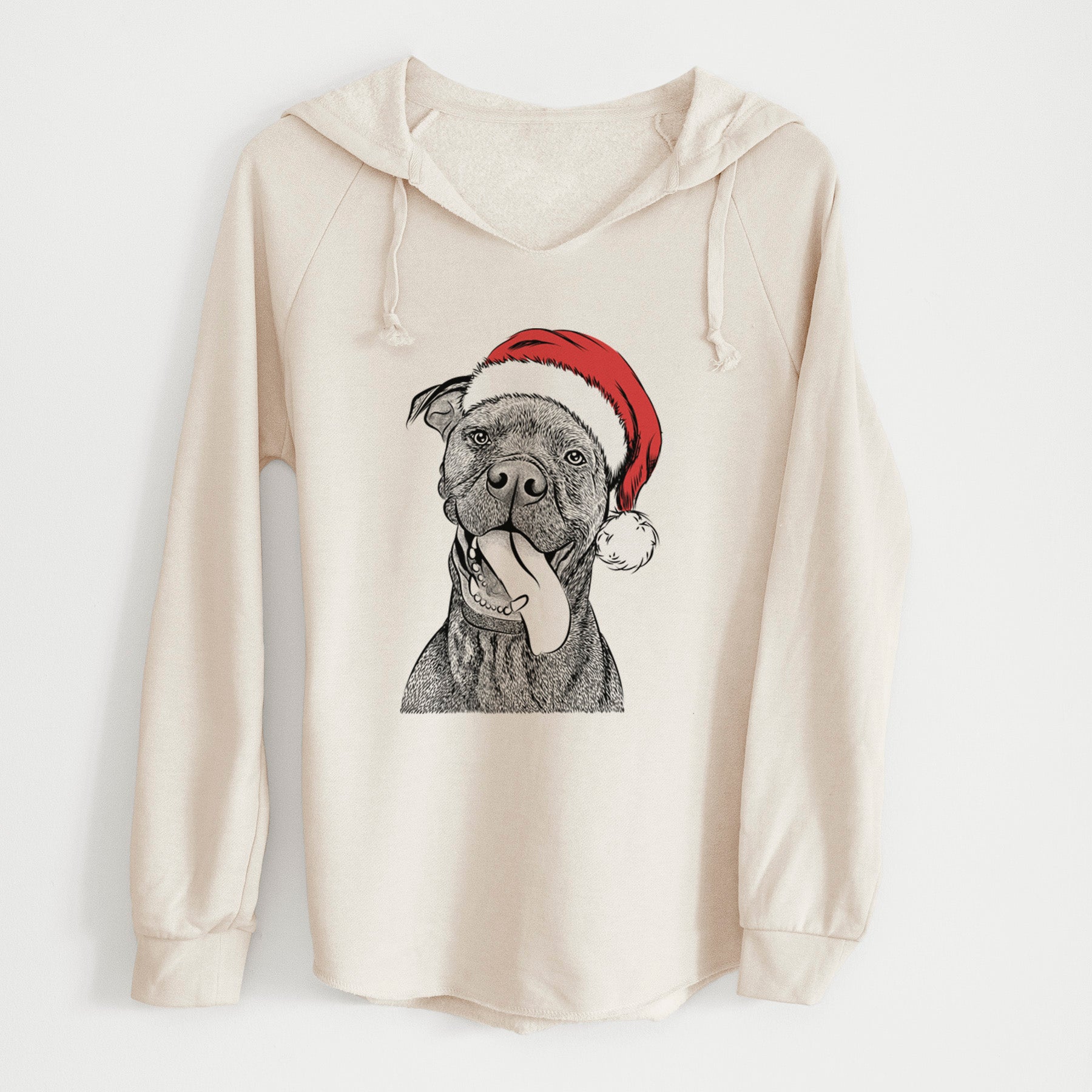 Santa Mikey the Boxador - Cali Wave Hooded Sweatshirt