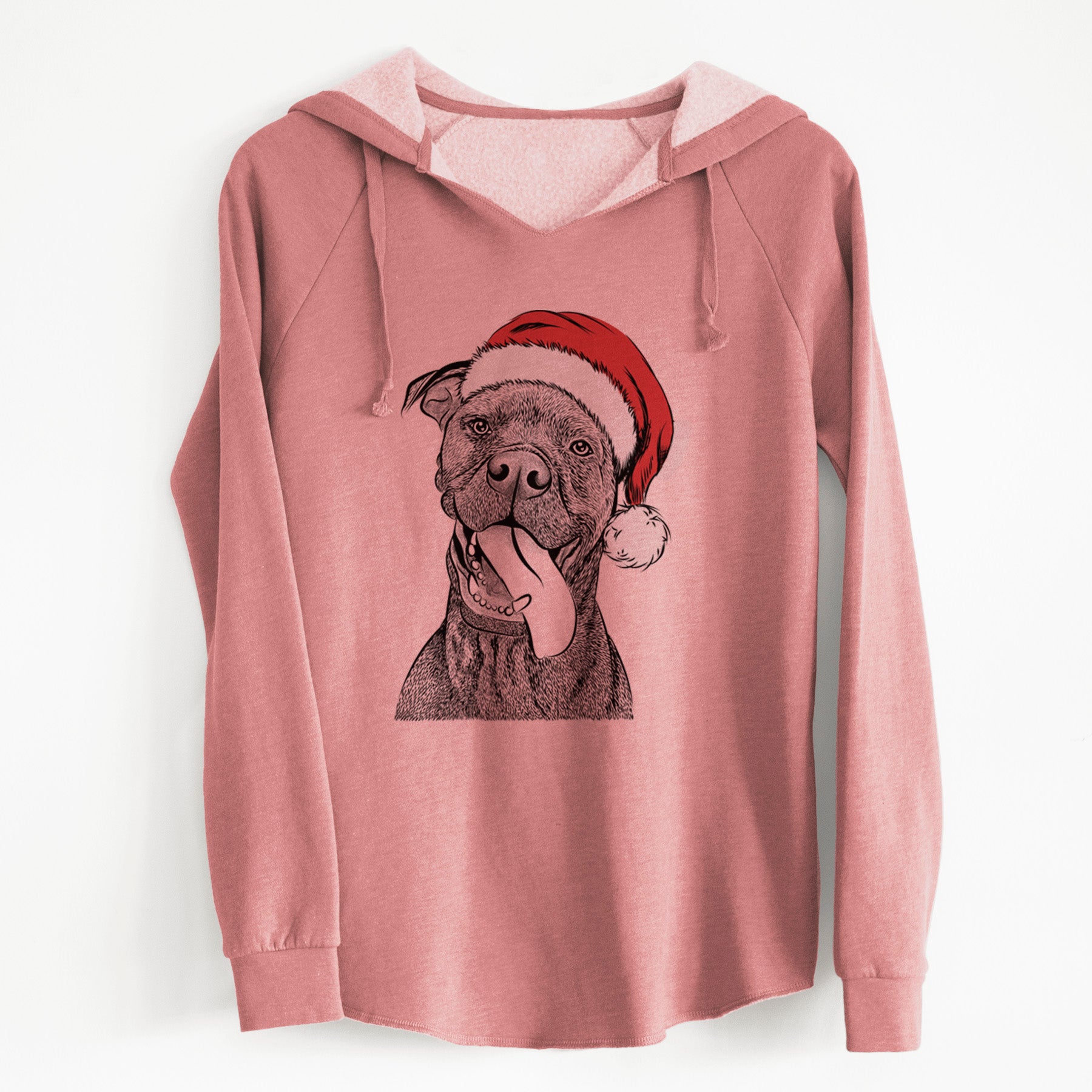 Santa Mikey the Boxador - Cali Wave Hooded Sweatshirt