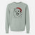 Santa Miki the American Eskimo - Unisex Pigment Dyed Crew Sweatshirt