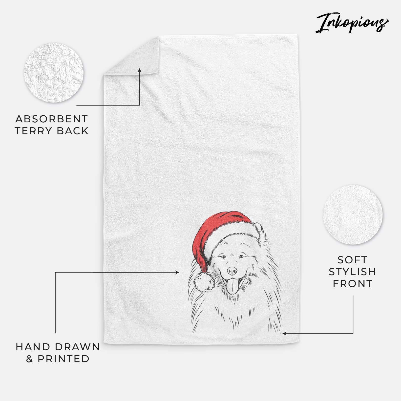 Mikko the Samoyed Decorative Hand Towel