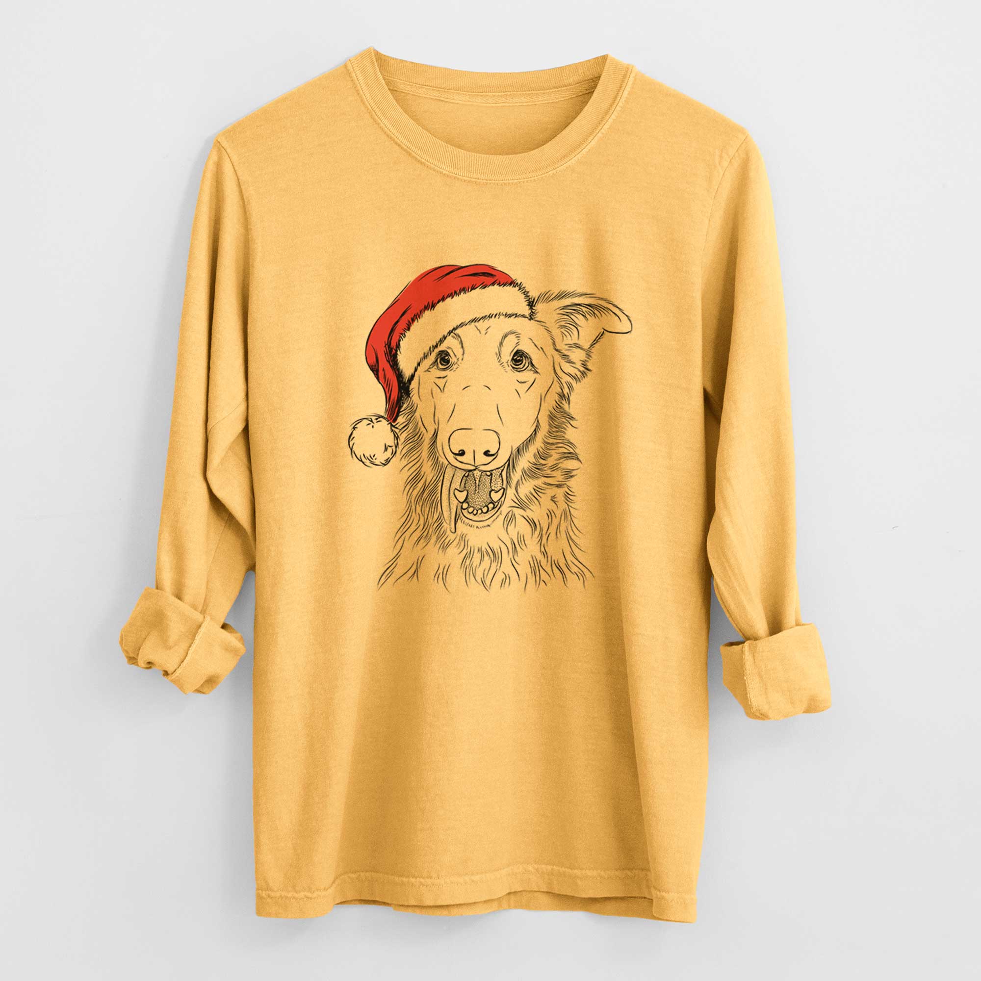 Santa Mila the Mixed Breed - Heavyweight 100% Cotton Long Sleeve