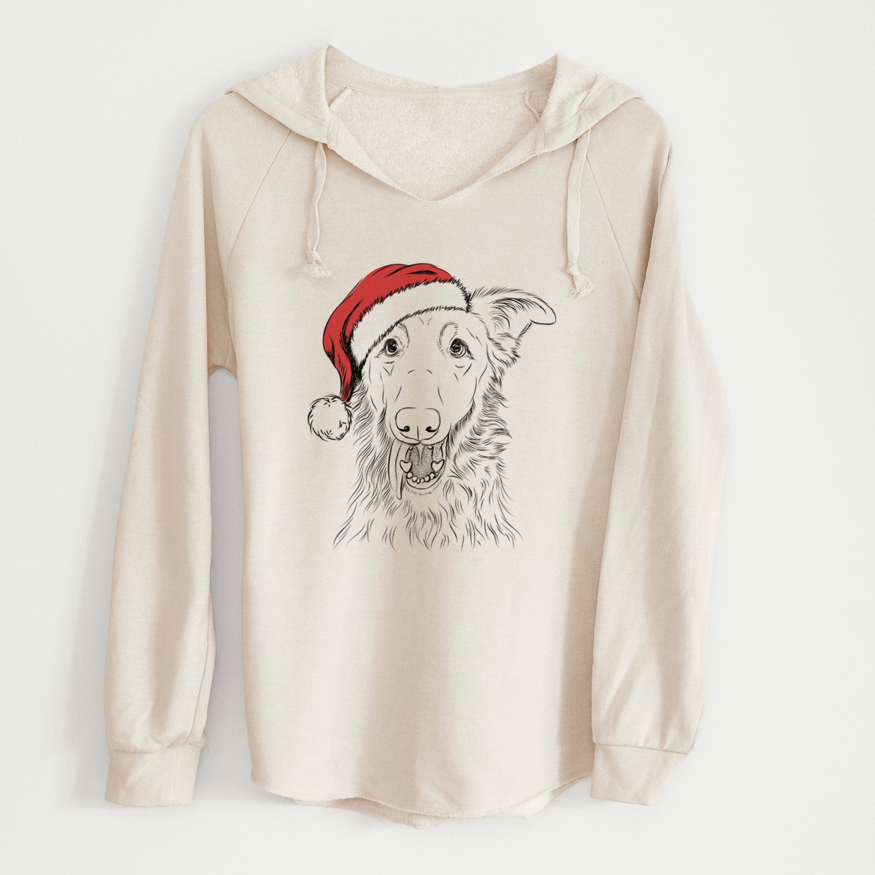 Santa Mila the Mixed Breed - Cali Wave Hooded Sweatshirt