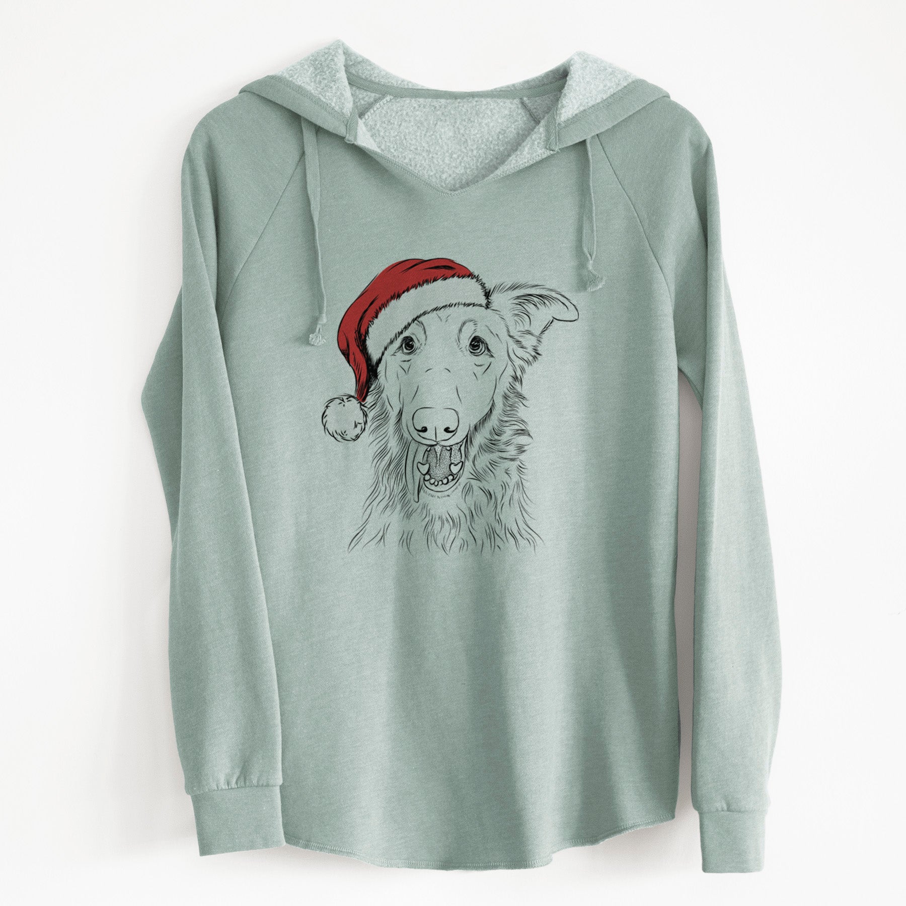 Santa Mila the Mixed Breed - Cali Wave Hooded Sweatshirt