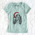 Santa Millie Mae the English Springer Spaniel - Women's V-neck Shirt