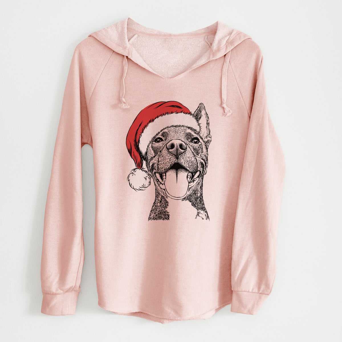 Santa Milo the Pitbull Mix - Cali Wave Hooded Sweatshirt