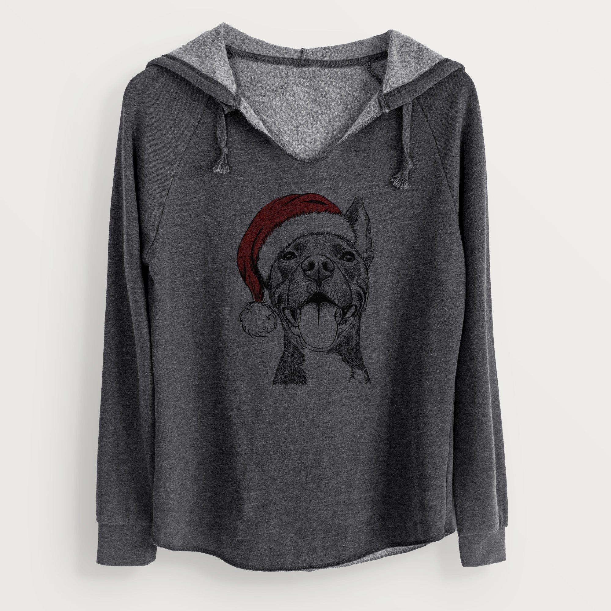 Santa Milo the Pitbull Mix - Cali Wave Hooded Sweatshirt