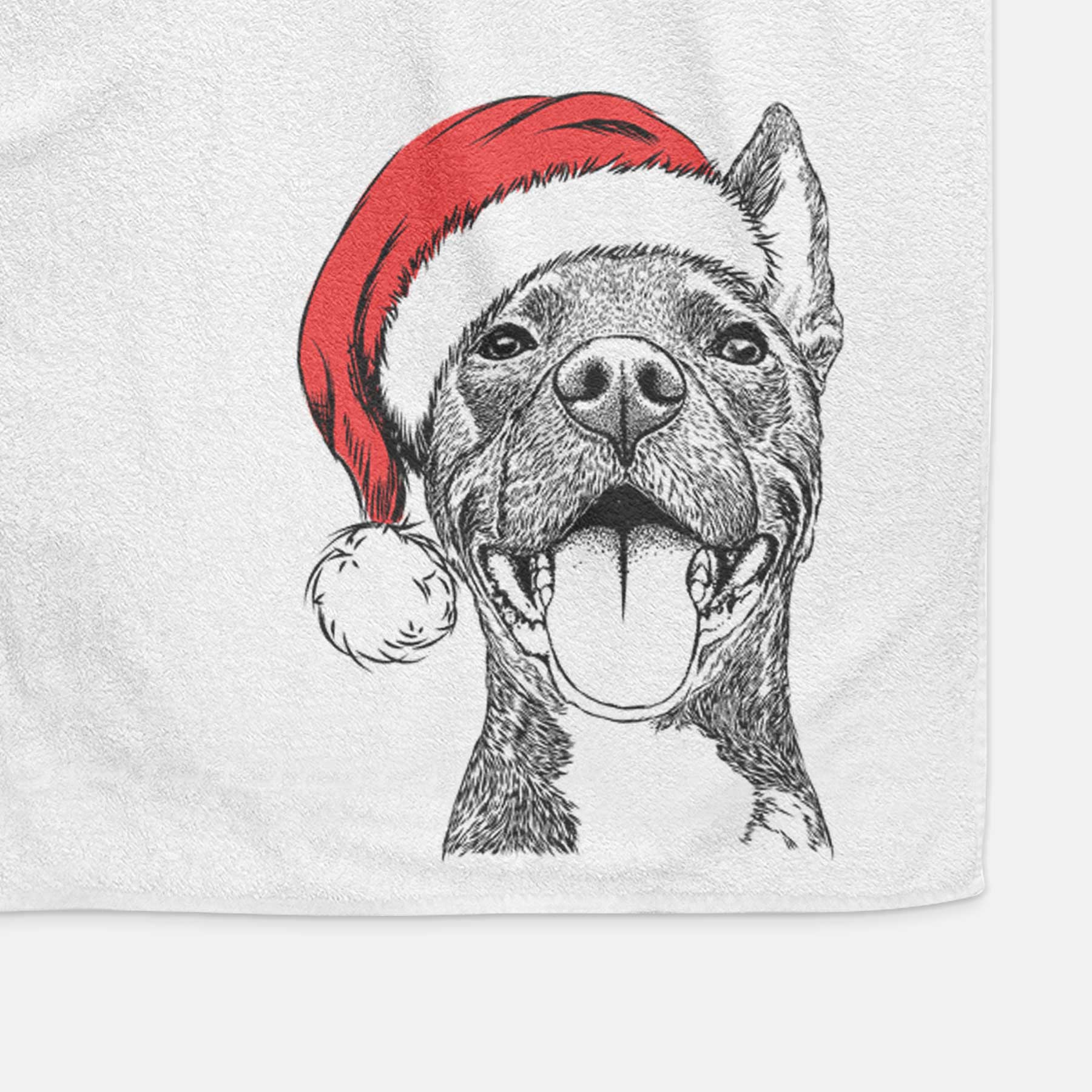 Milo the Pitbull Mix Decorative Hand Towel