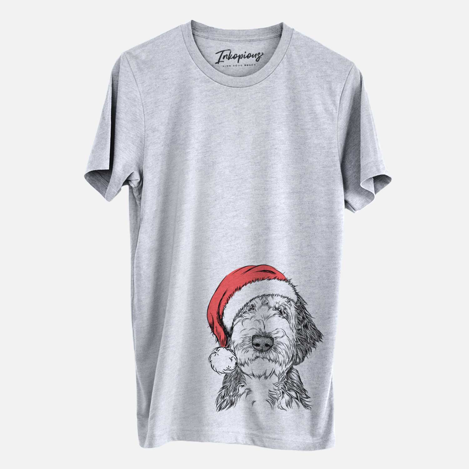 Santa Milo Fluff the Sheepadoodle - Unisex Crewneck