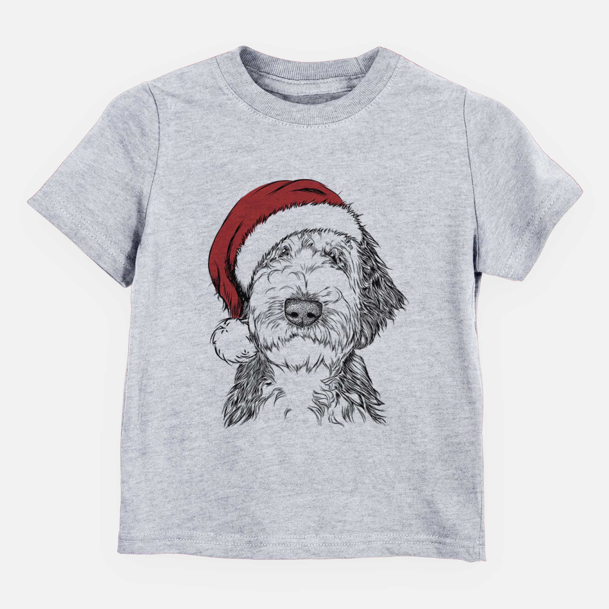 Santa Milo Fluff the Sheepadoodle - Kids/Youth/Toddler Shirt