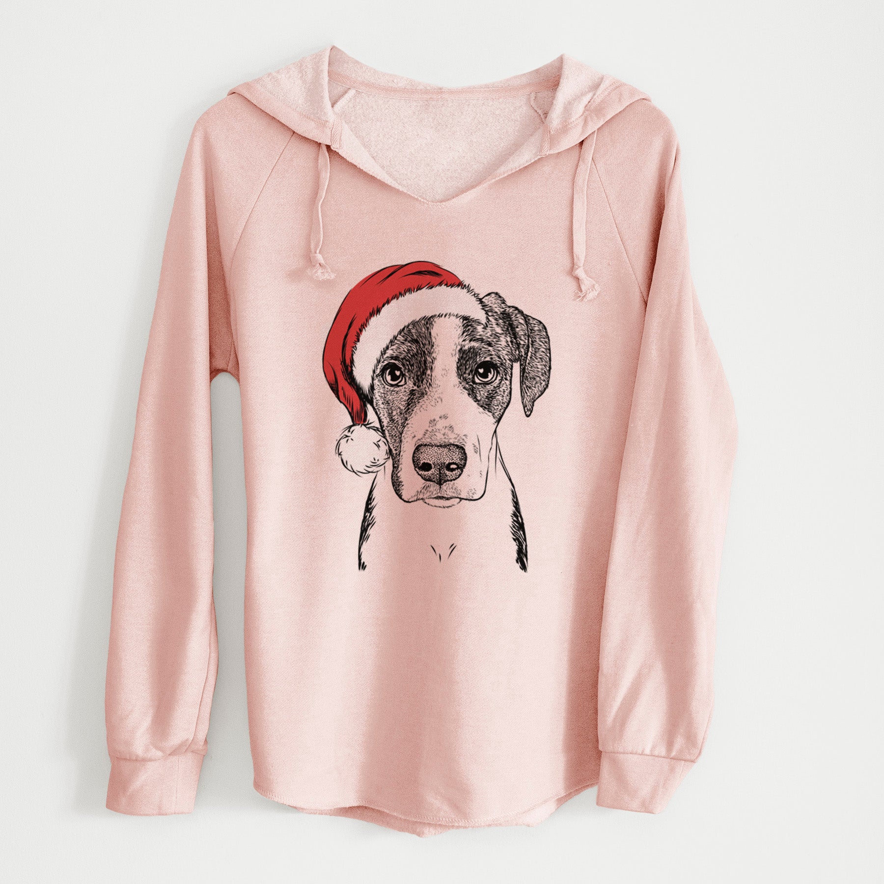 Santa Milo the Mixed Breed - Cali Wave Hooded Sweatshirt