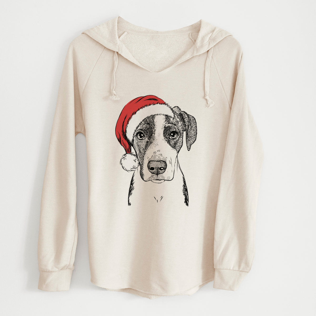 Santa Milo the Mixed Breed - Cali Wave Hooded Sweatshirt