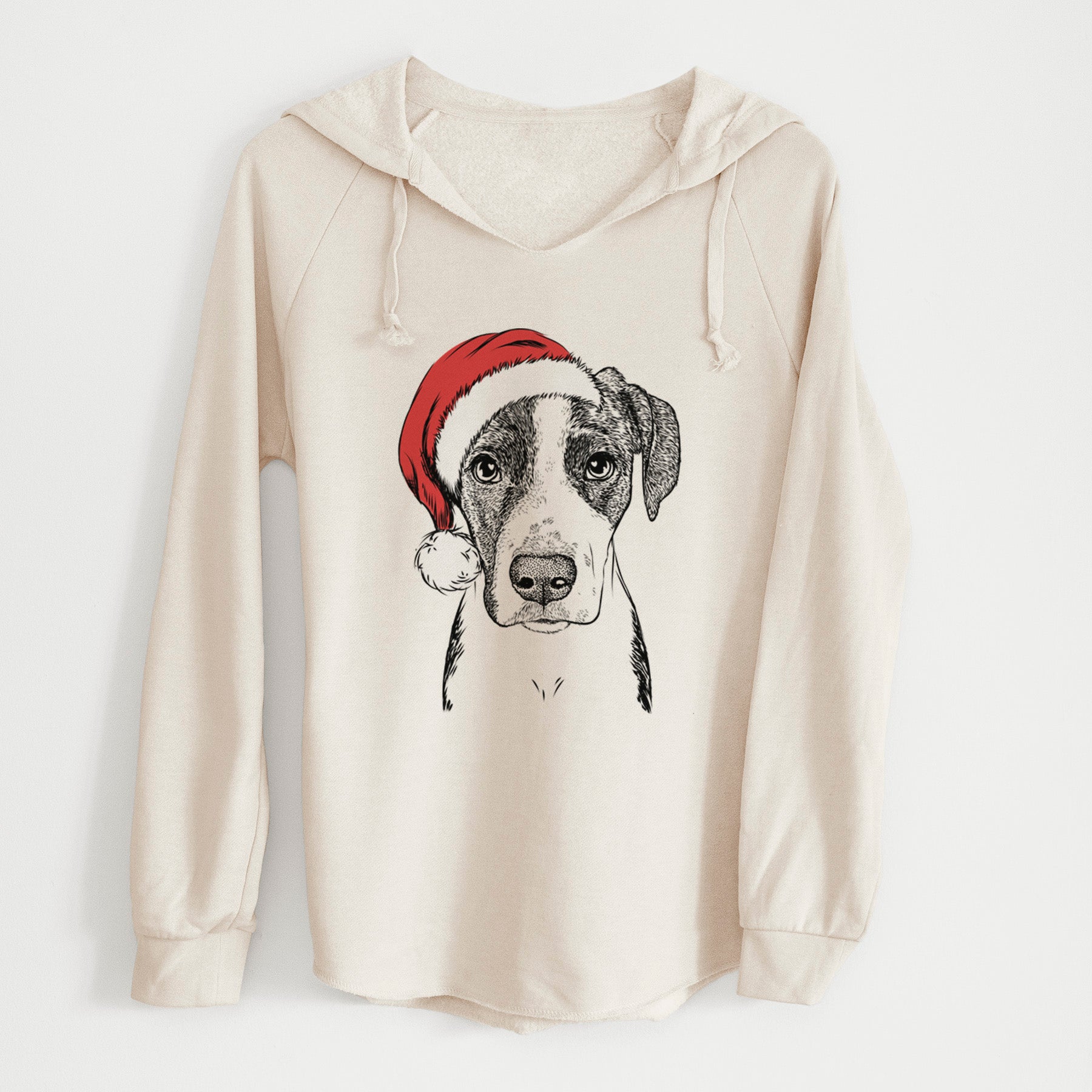 Santa Milo the Mixed Breed - Cali Wave Hooded Sweatshirt