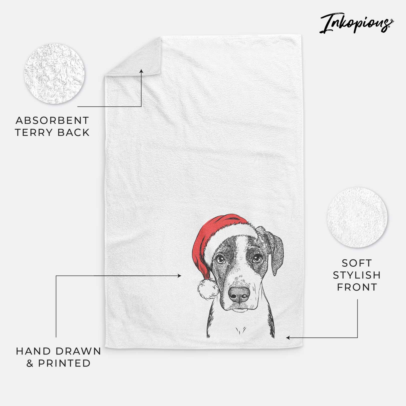 Milo the Mixed Breed Decorative Hand Towel