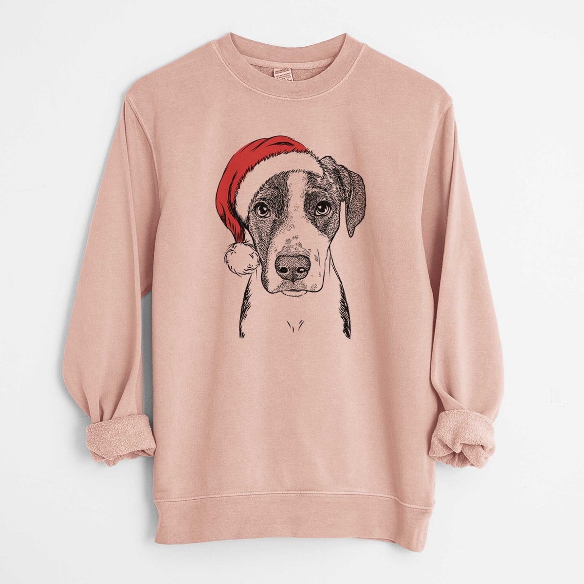 Santa Milo the Mixed Breed - Unisex Pigment Dyed Crew Sweatshirt